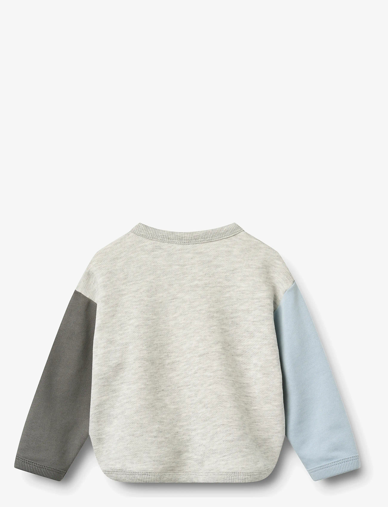 Wheat - Sweatshirt L/S Emery Badge - sweatshirts - light melange grey - 1