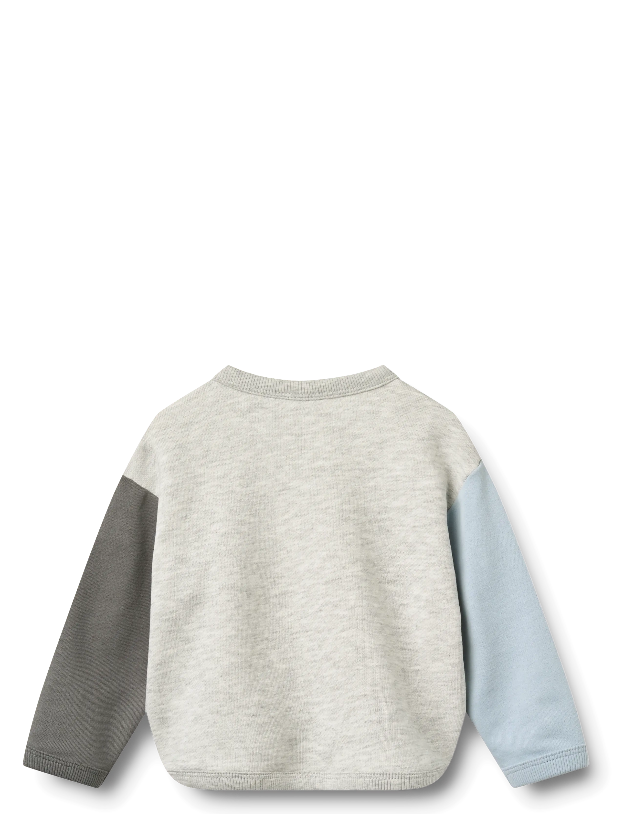 Wheat - Sweatshirt L/S Emery Badge - sweatshirts - light melange grey - 1