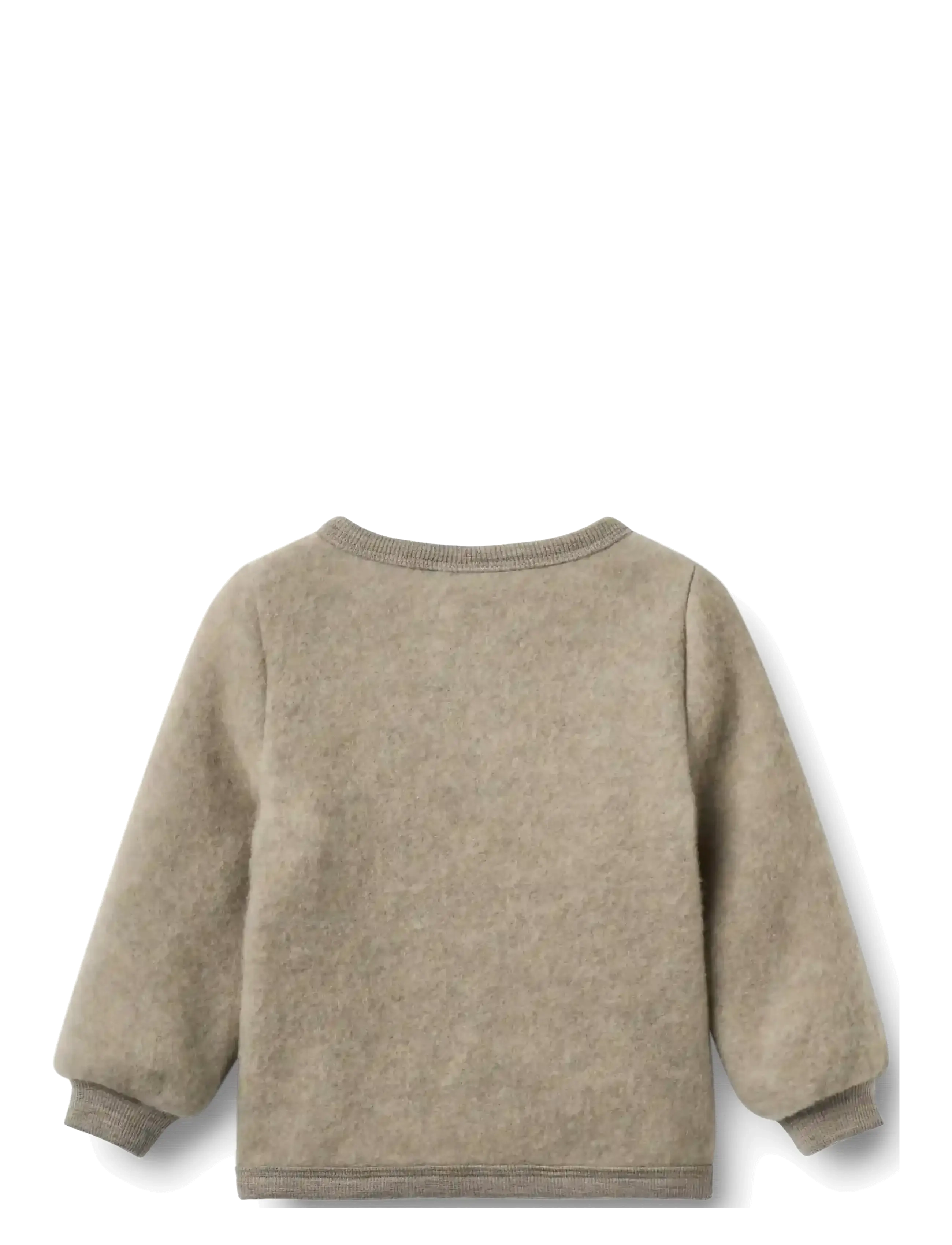 Wheat - Wool Fleece Cardigan Kari - thermo-jacken - khaki melange - 1