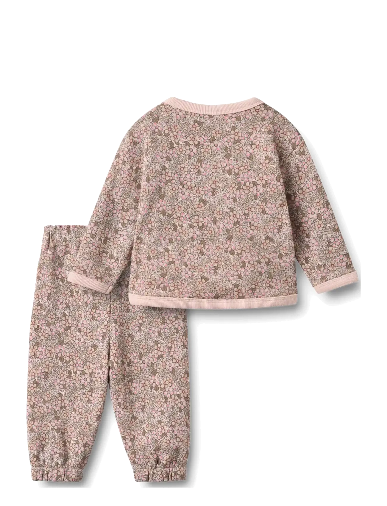 Wheat - Set Sweatshirt & Trousers Emery - sportanzüge - rose brown flowers - 1