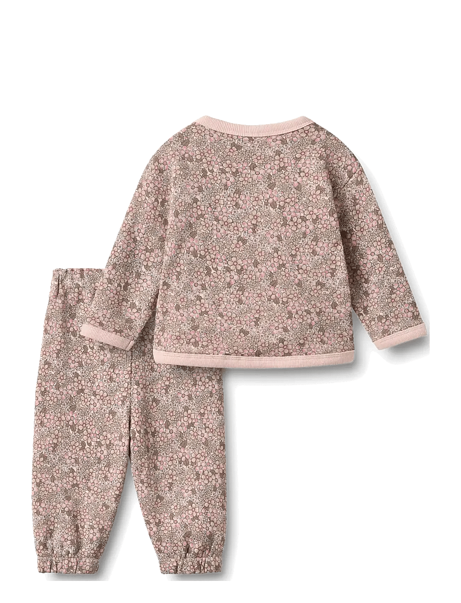 Wheat - Set Sweatshirt & Trousers Emery - sportanzüge - rose brown flowers - 1