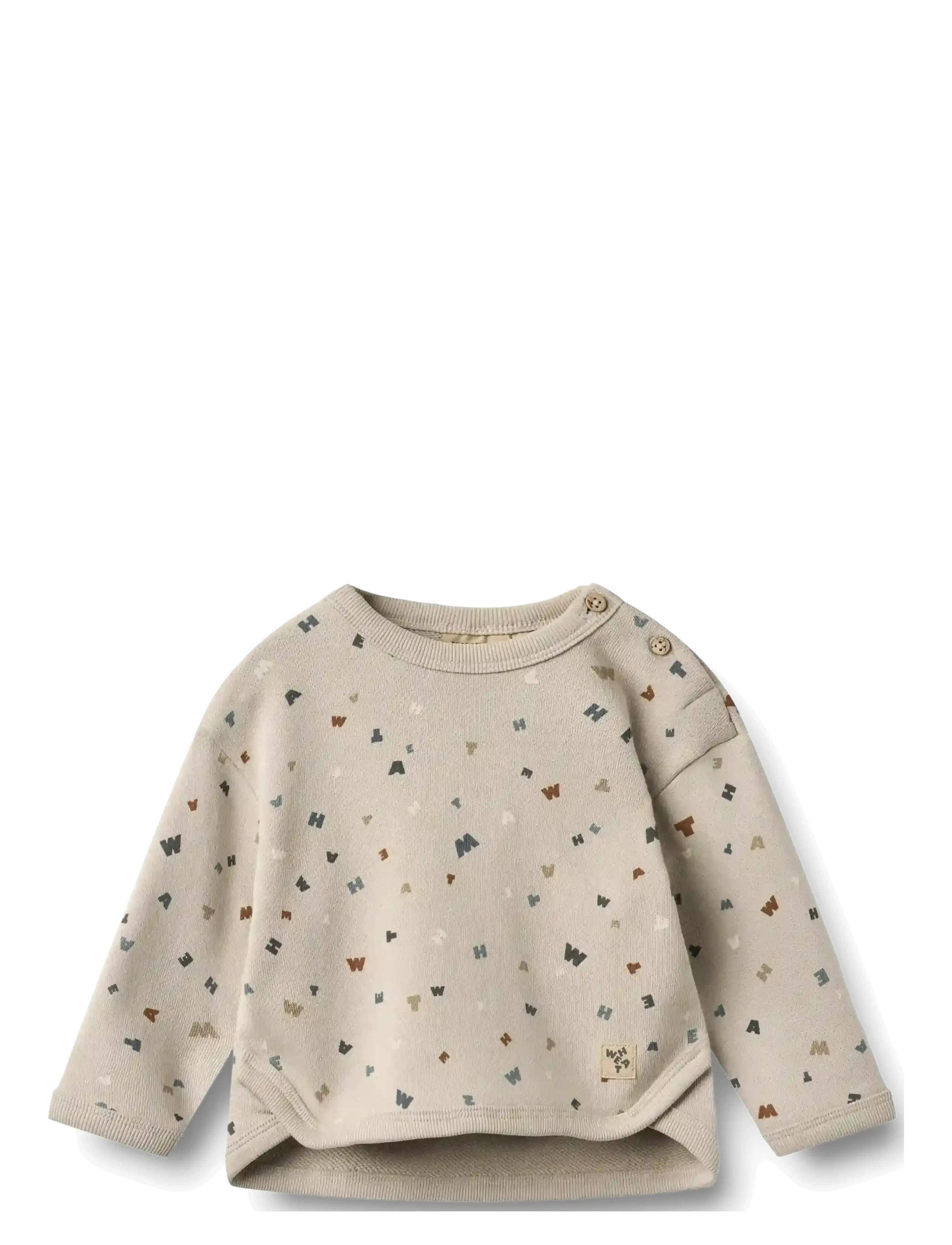 Wheat Sweatshirt L/S Emery - Sweatshirts - GREY MOON LETTERS / grey