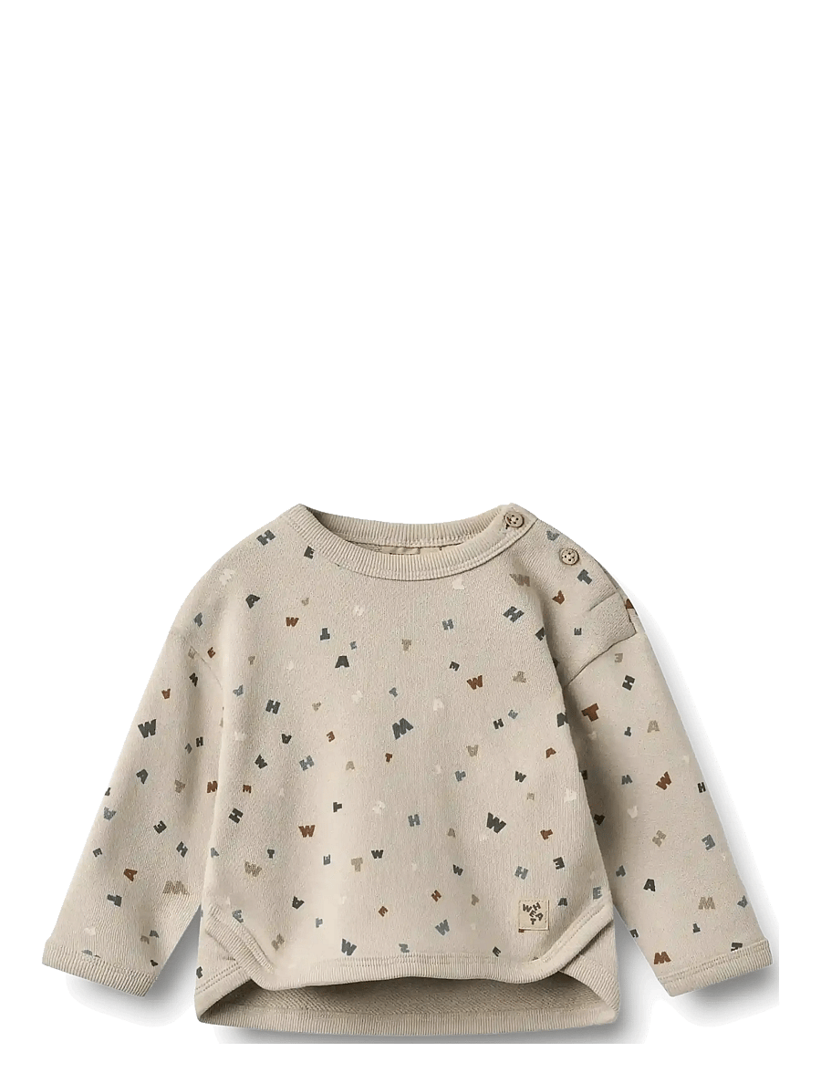 Wheat - Sweatshirt L/S Emery - sweatshirts - grey moon letters - 0
