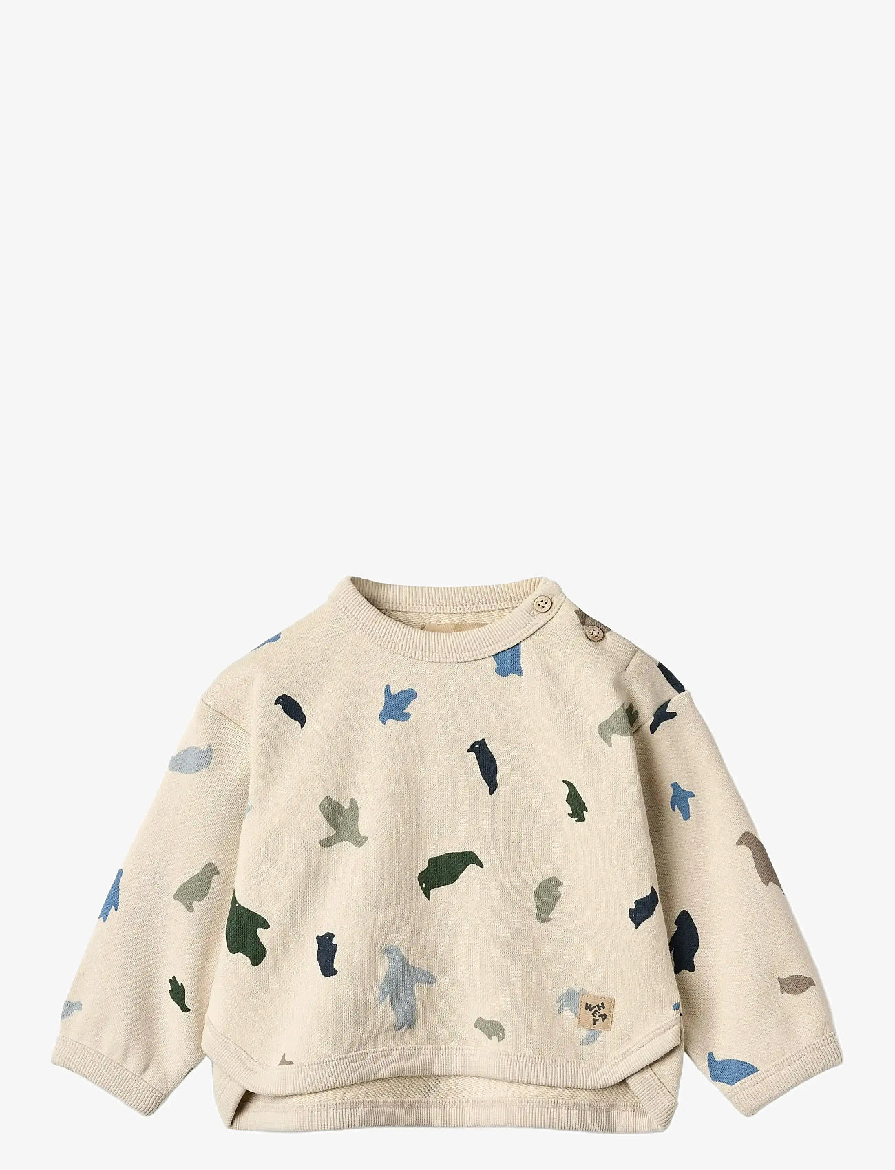 Wheat - Sweatshirt L/S Emery - sweatshirts - offwhite penguins - 0