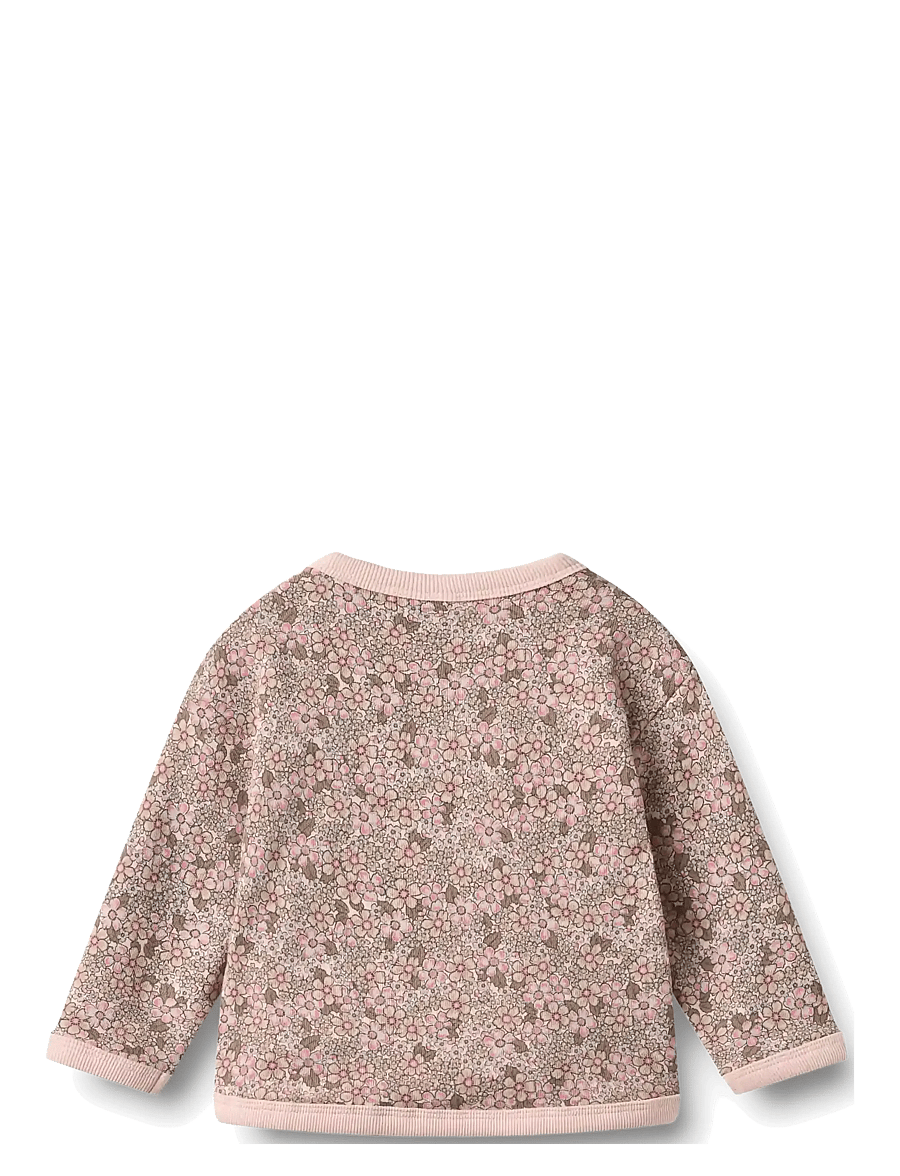 Wheat - Sweatshirt L/S Emery - sweatshirts - rose brown flowers - 1
