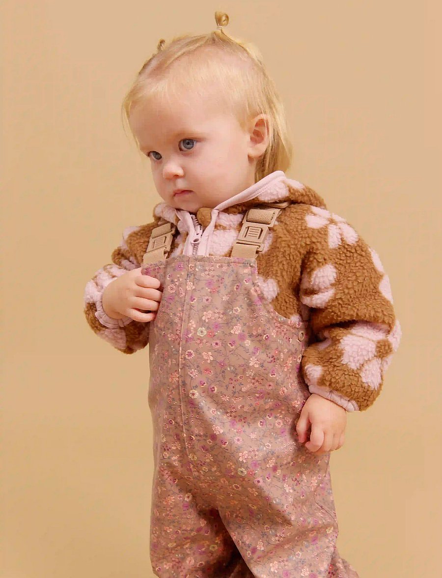 Wheat - Fleece Cardigan L/S Martinus - fleecejakker - warm hazel flowers - 0
