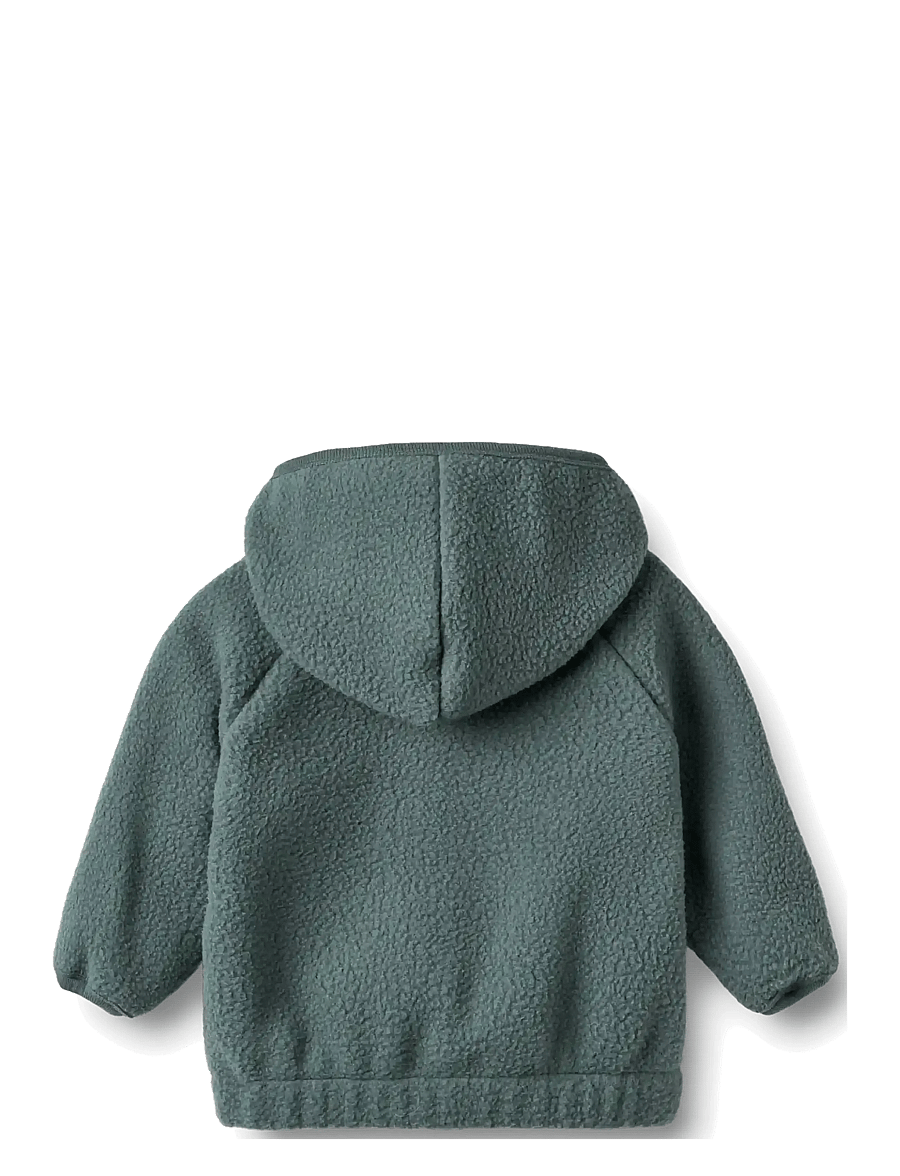Wheat - Fleece Cardigan L/S Martinus - fleecejakker - dark petroleum - 1