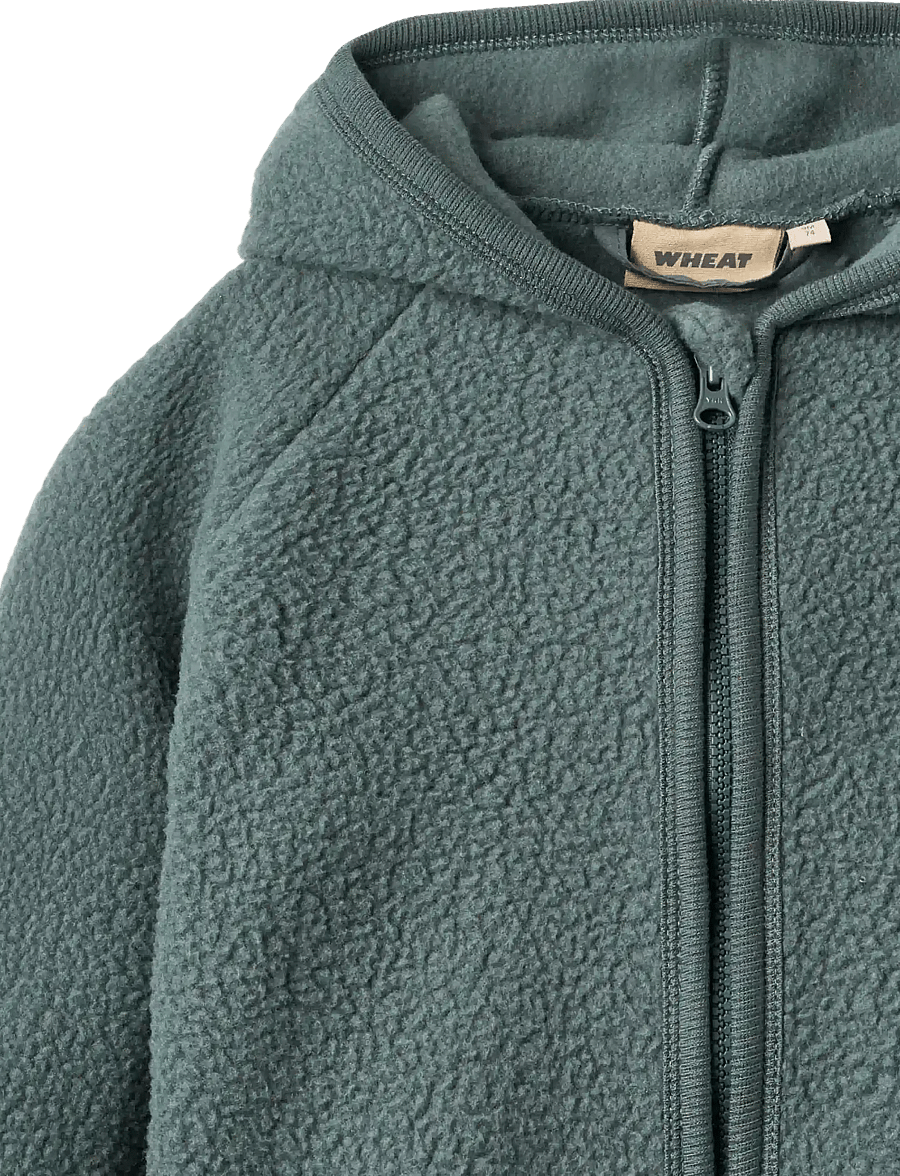 Wheat - Fleece Cardigan L/S Martinus - fleecejakker - dark petroleum - 2