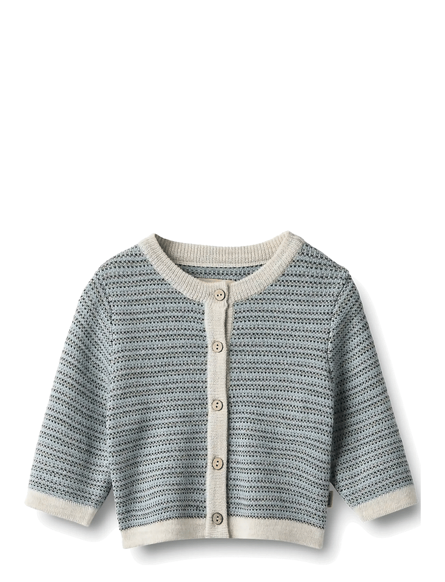 Wheat - Knit Cardigan Nico - koftor - bluey - 1