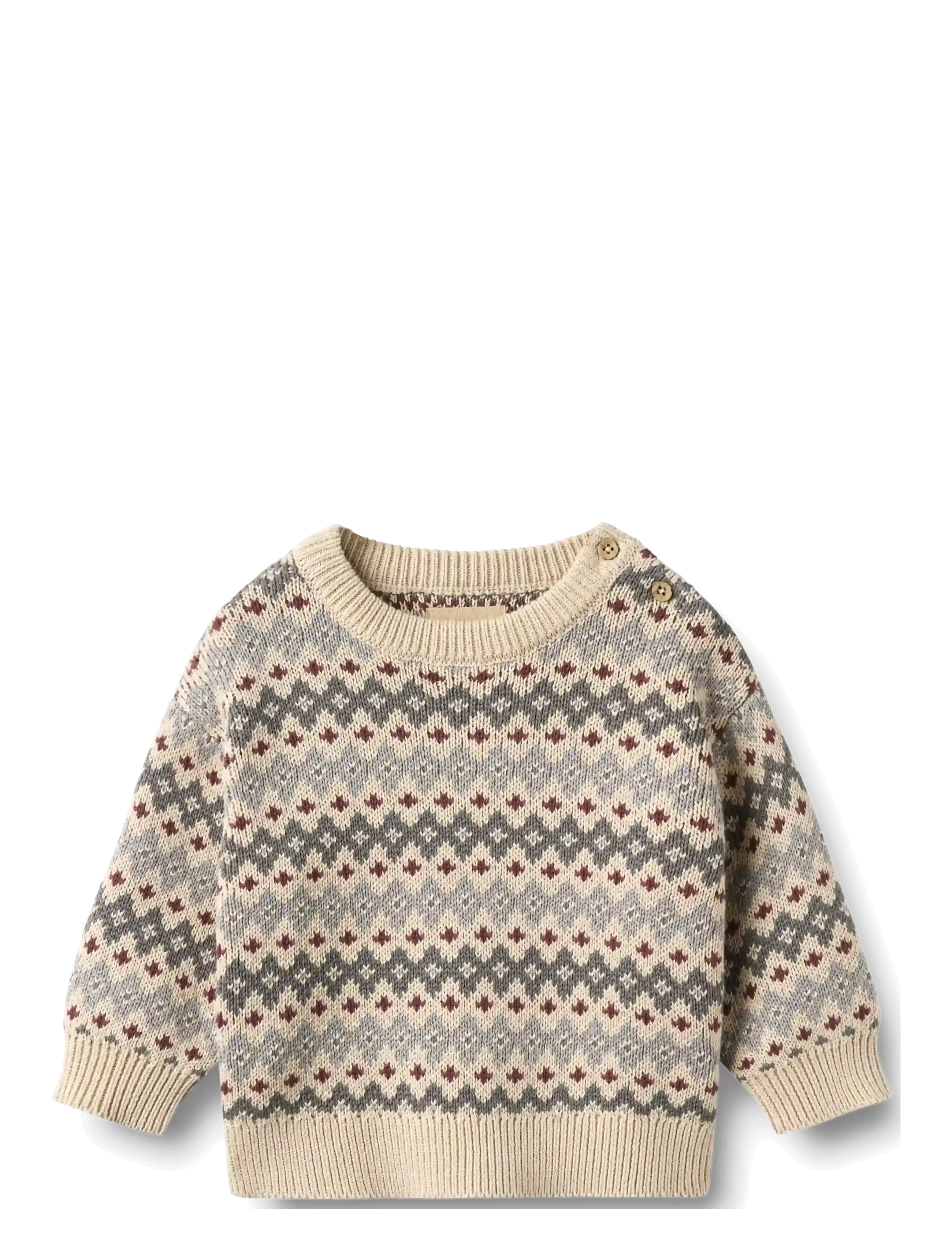 Wheat Jacquard Pullover Harlow - Imik  44-92 - FLINT / grey