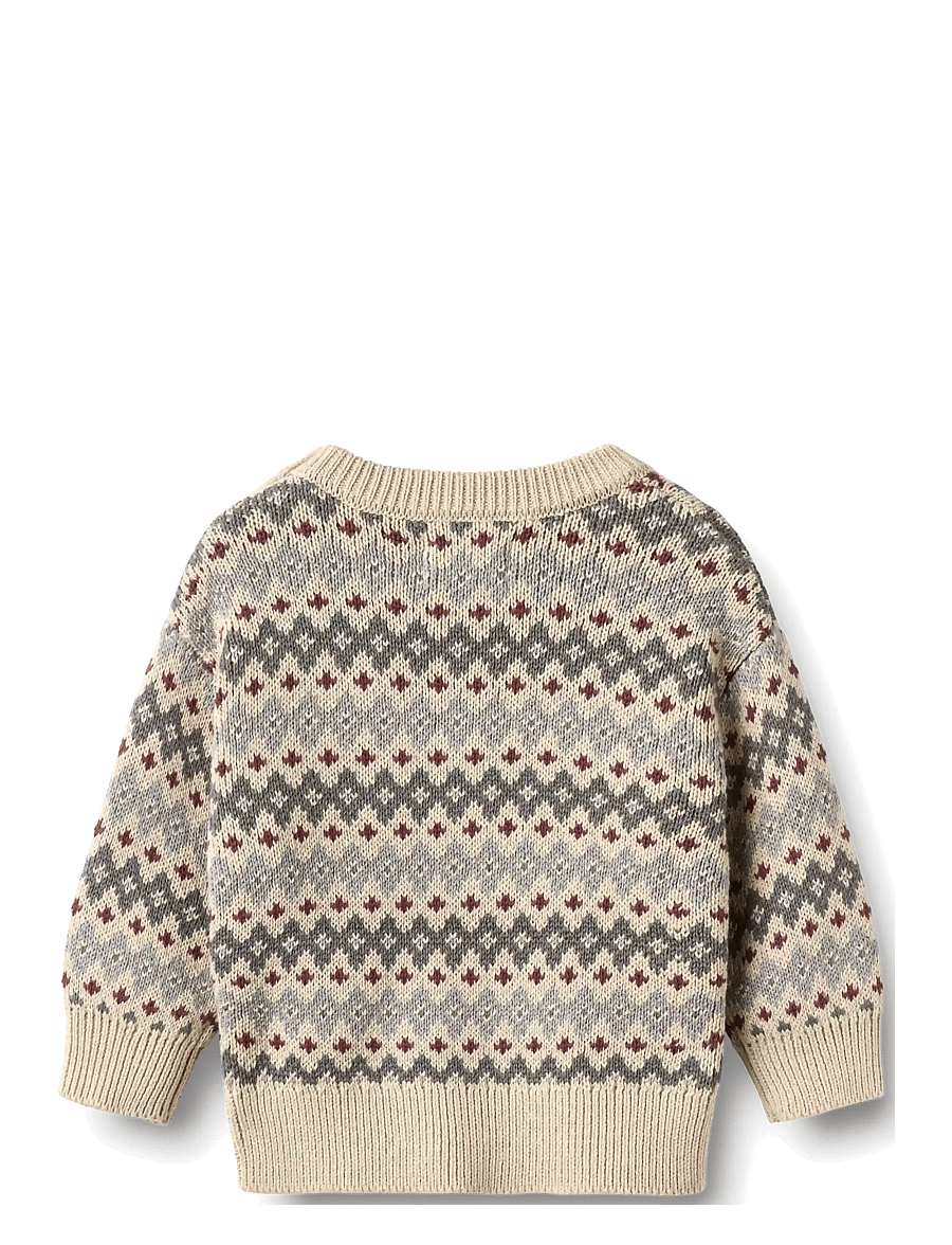 Wheat - Jacquard Pullover Harlow - džemprid - flint - 1