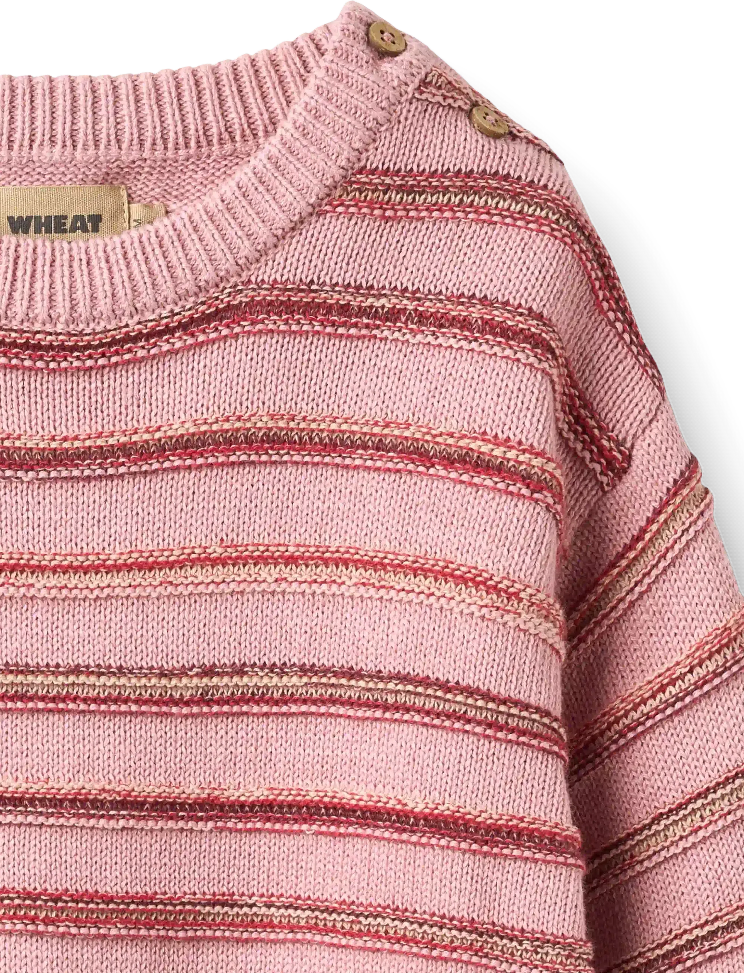 Wheat - Jacquard Pullover Harlow - pullover - berry cream stripe - 2