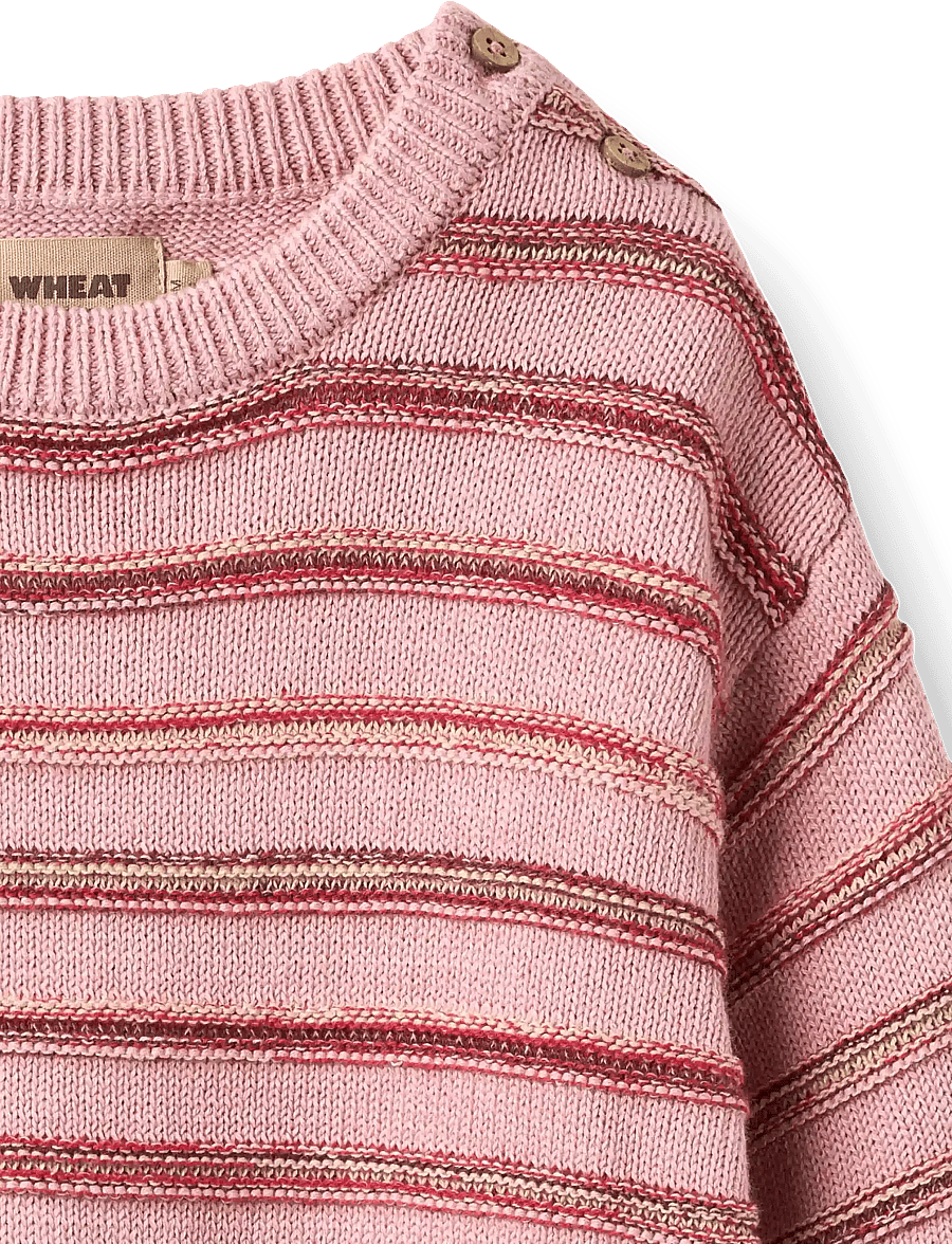 Wheat - Jacquard Pullover Harlow - pullover - berry cream stripe - 2
