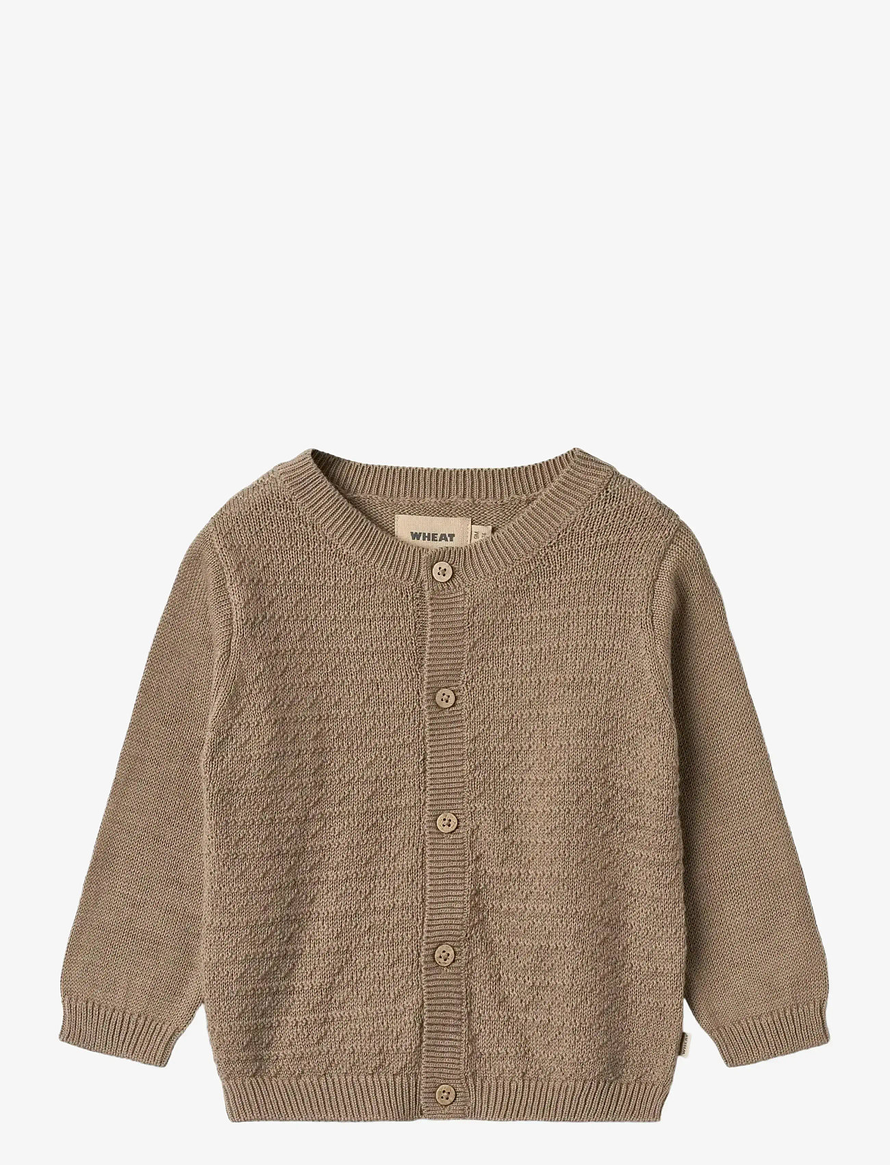Wheat - Knit Cardigan Bjørn - cardigans - beige stone - 0