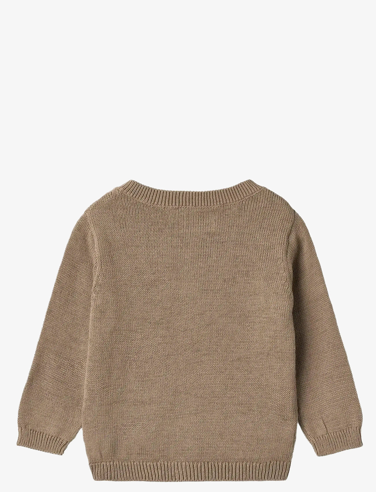Wheat - Knit Cardigan Bjørn - cardigans - beige stone - 1