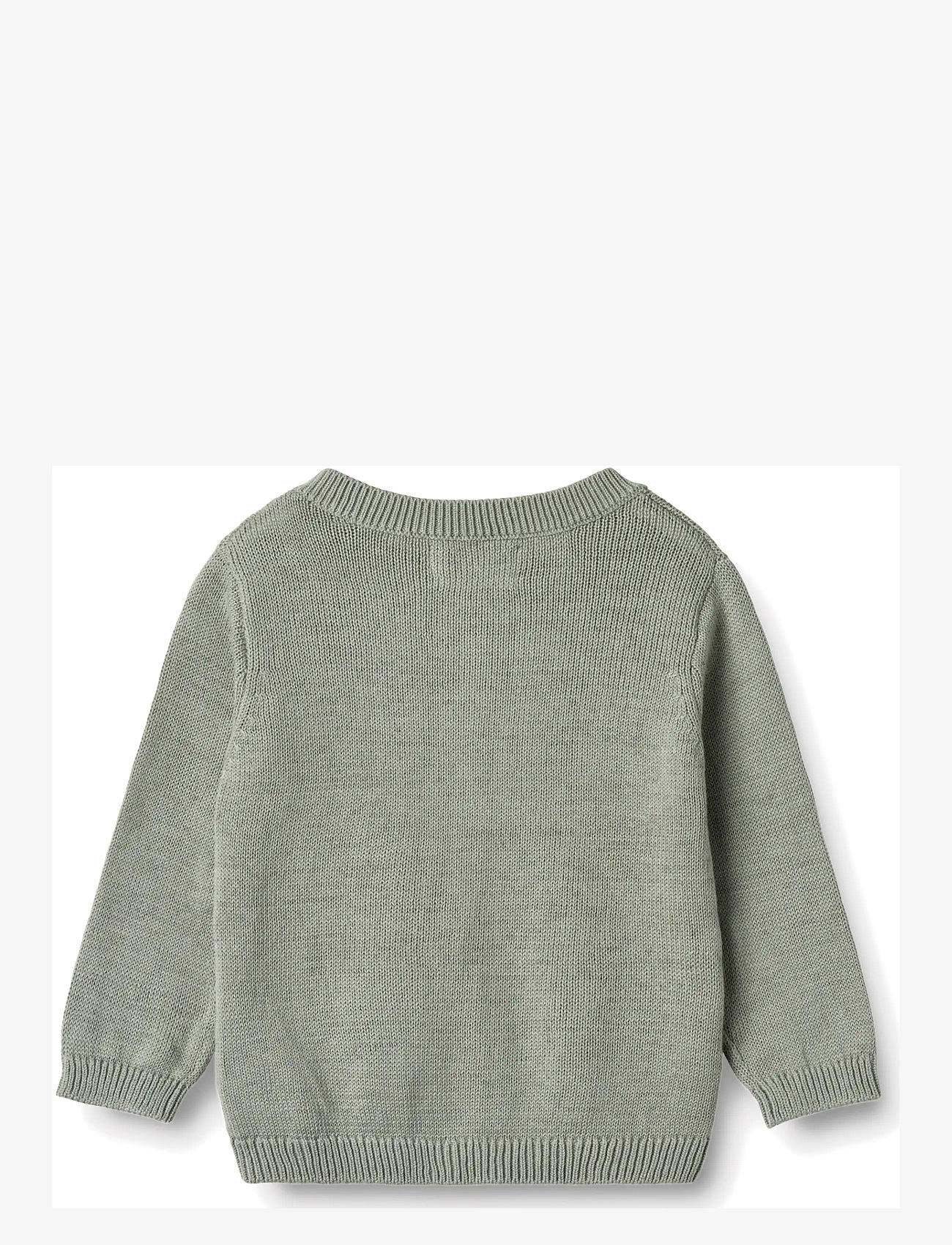 Wheat - Knit Cardigan Bjørn - cardigans - morning mist - 2