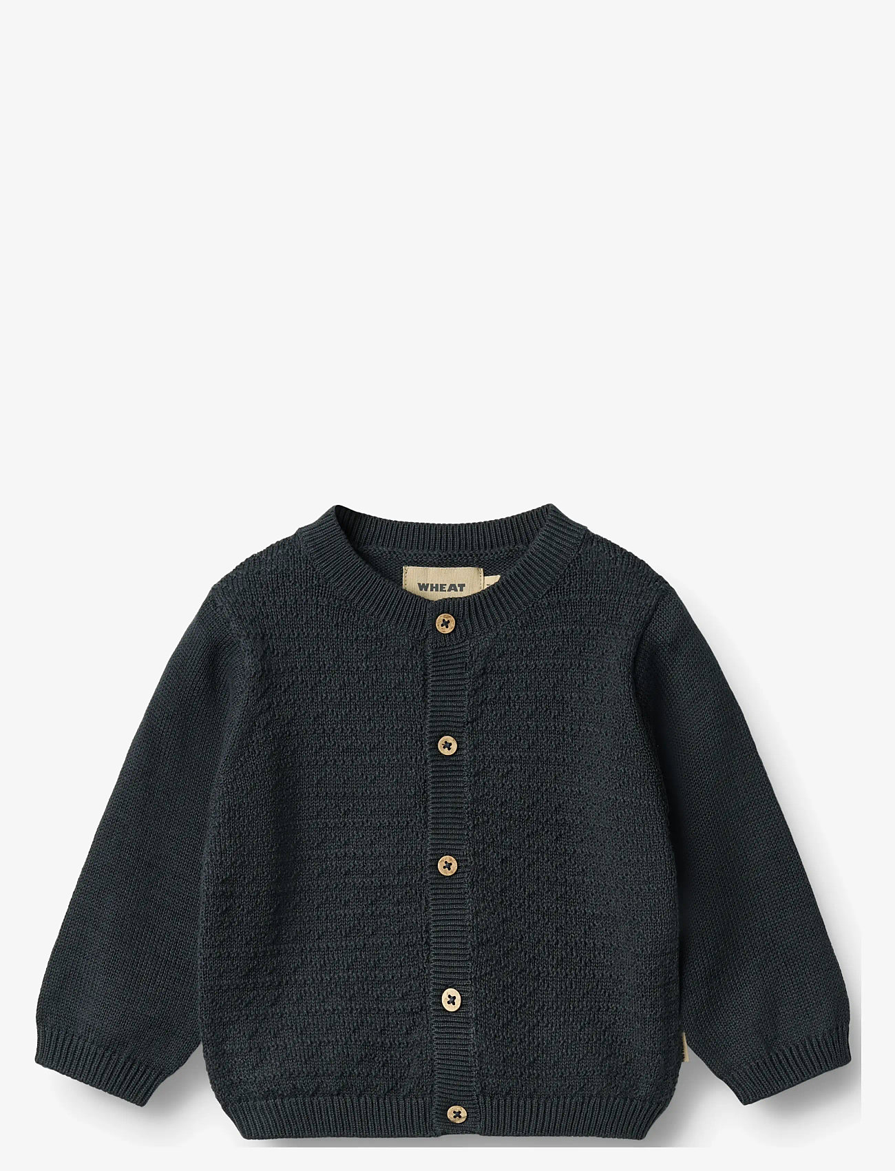 Wheat - Knit Cardigan Bjørn - cardigans - navy - 0