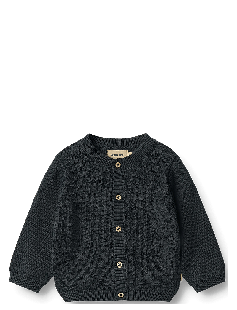 Wheat - Knit Cardigan Bjørn - cardigans - navy - 1