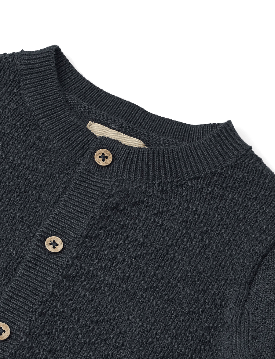 Wheat - Knit Cardigan Bjørn - koftor - navy - 3