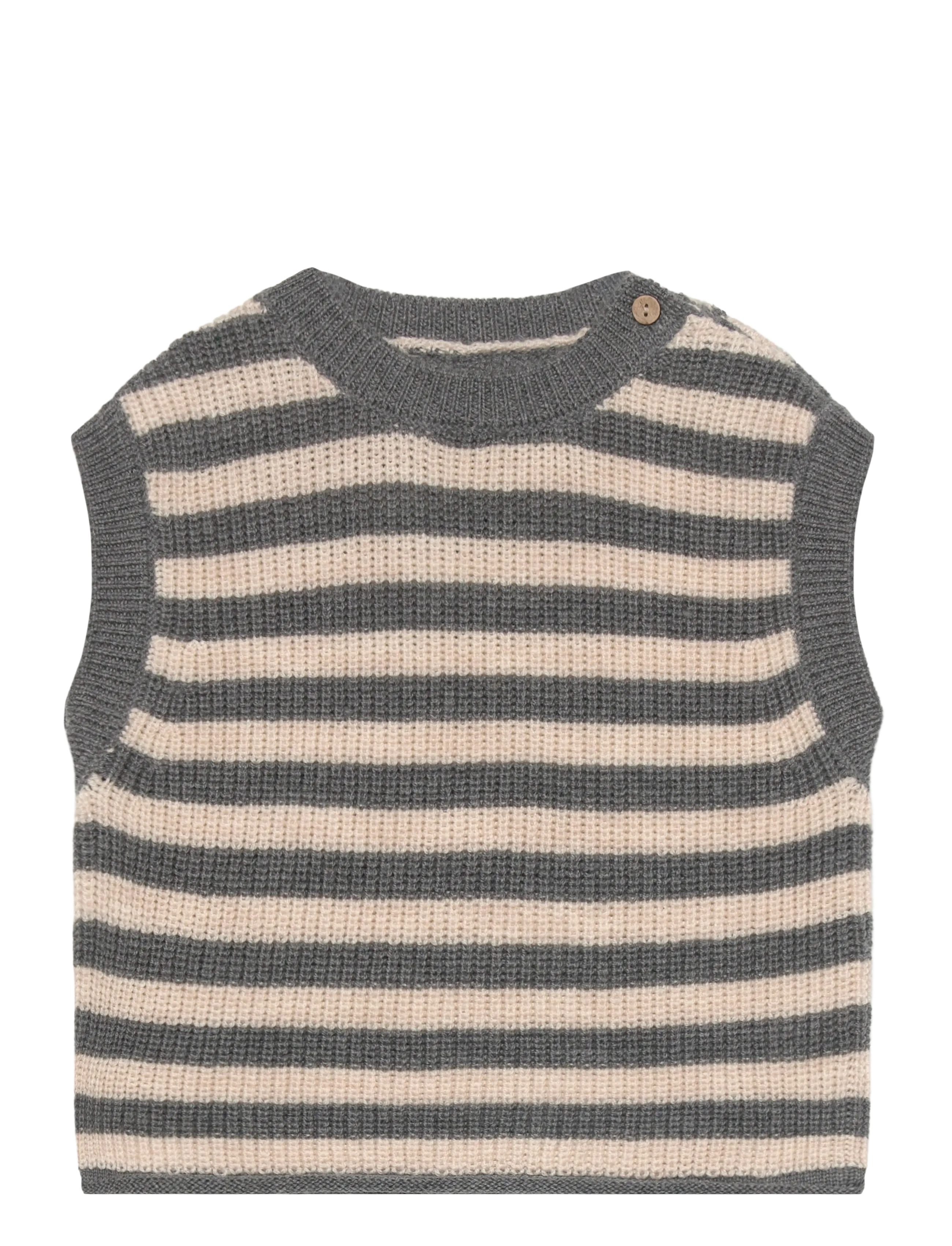 Knit Vest Ruby - GREY STRIPE