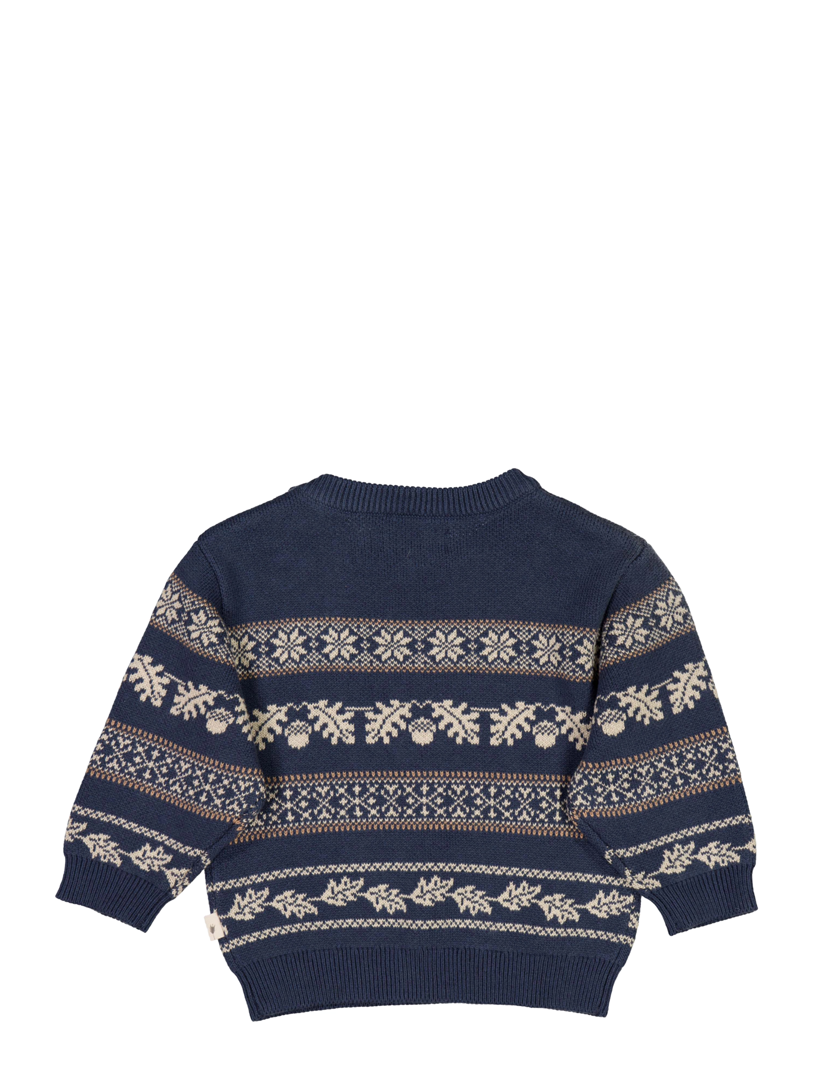 Wheat - Jacquard Pullover Julius - sea storm - 2