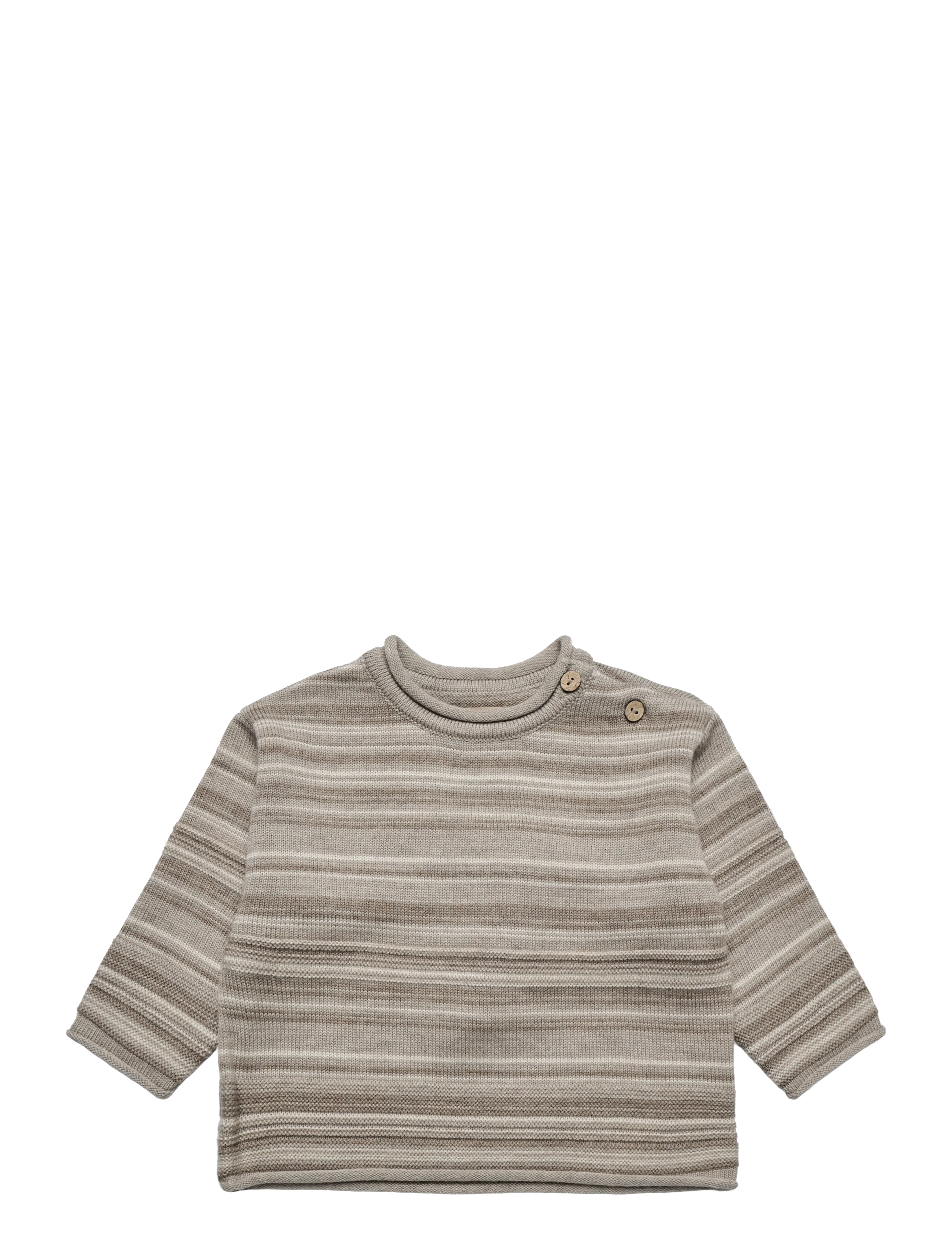 Wheat Knit Pullover Gunnar - Wheat - WARM SAND STRIPE / beige