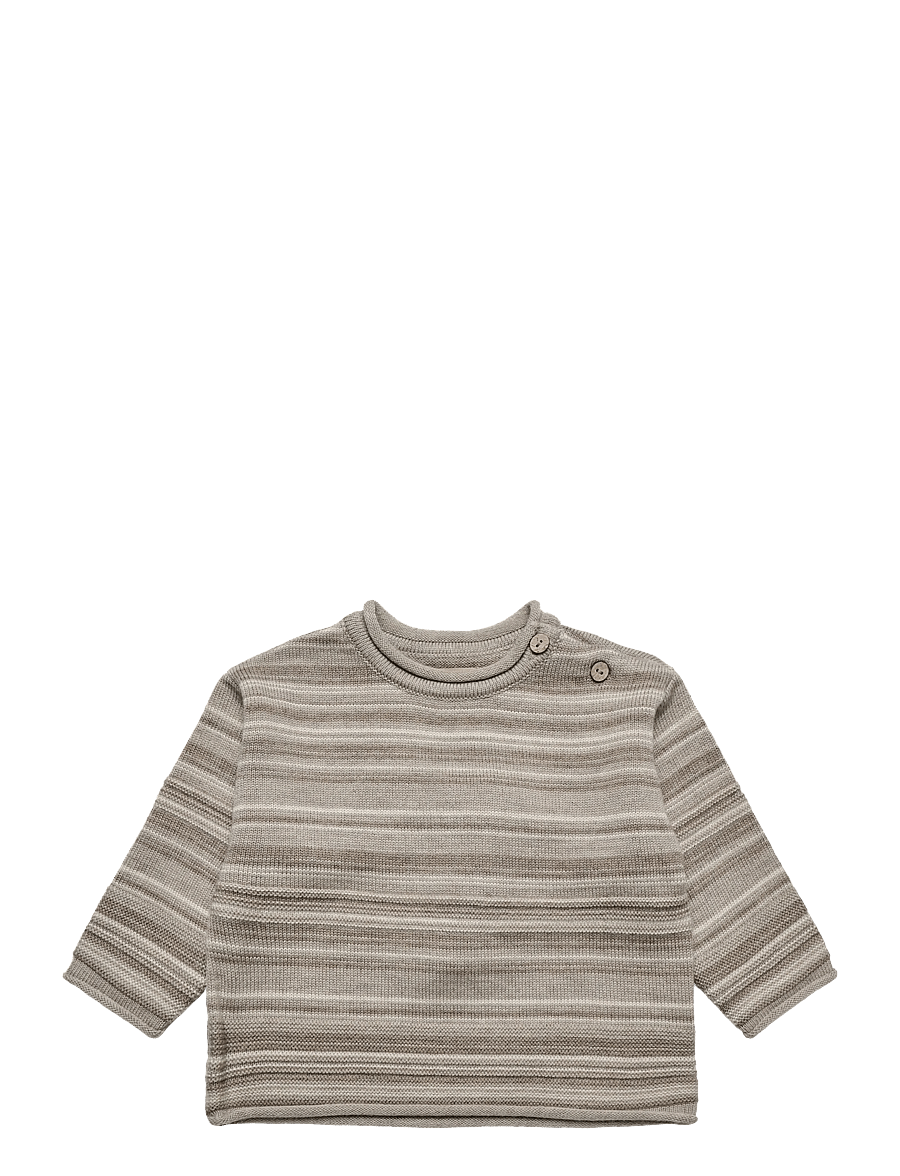 Wheat - Knit Pullover Gunnar - pullover - warm sand stripe - 0