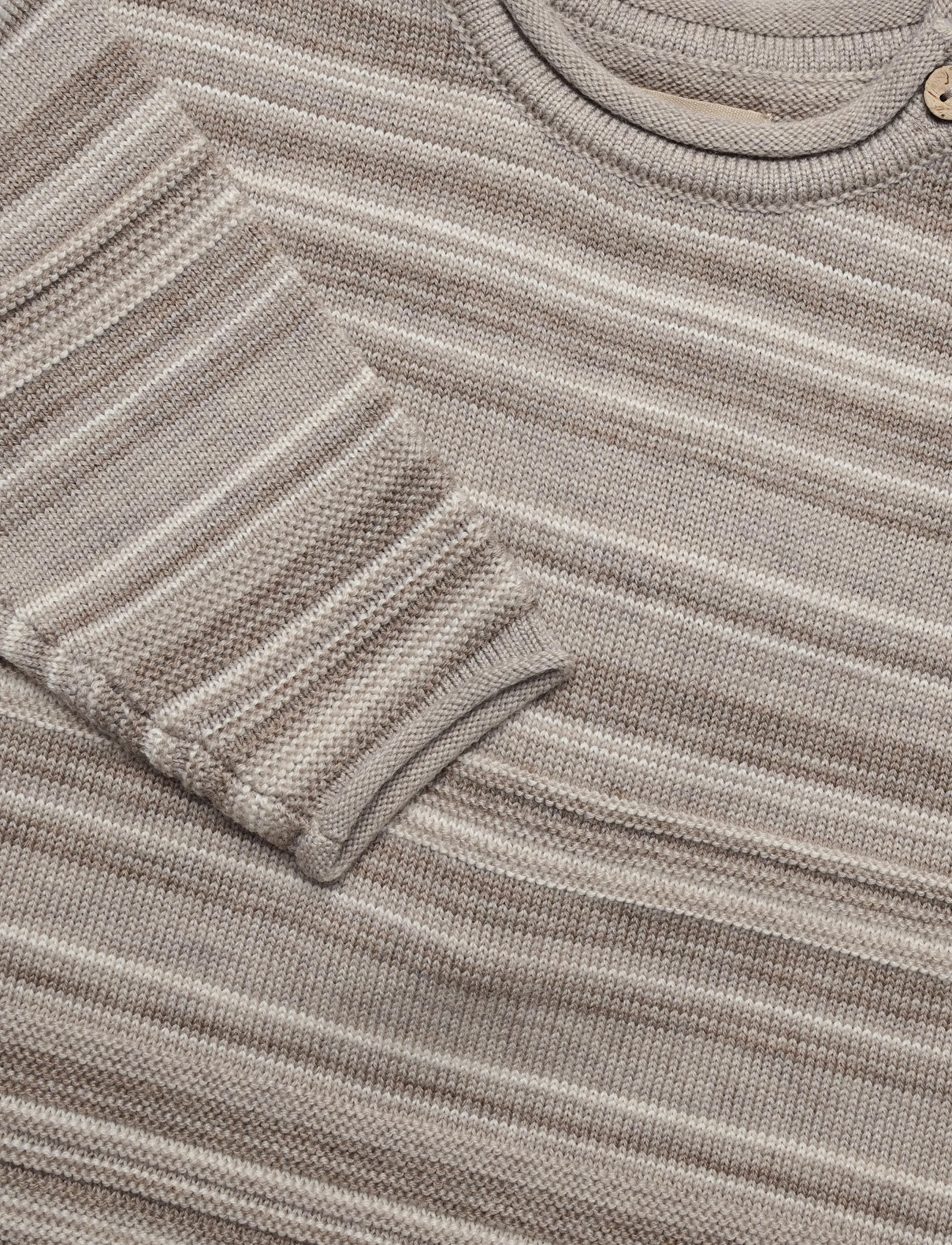 Wheat - Knit Pullover Gunnar - herbstliche kleidung - warm sand stripe - 2