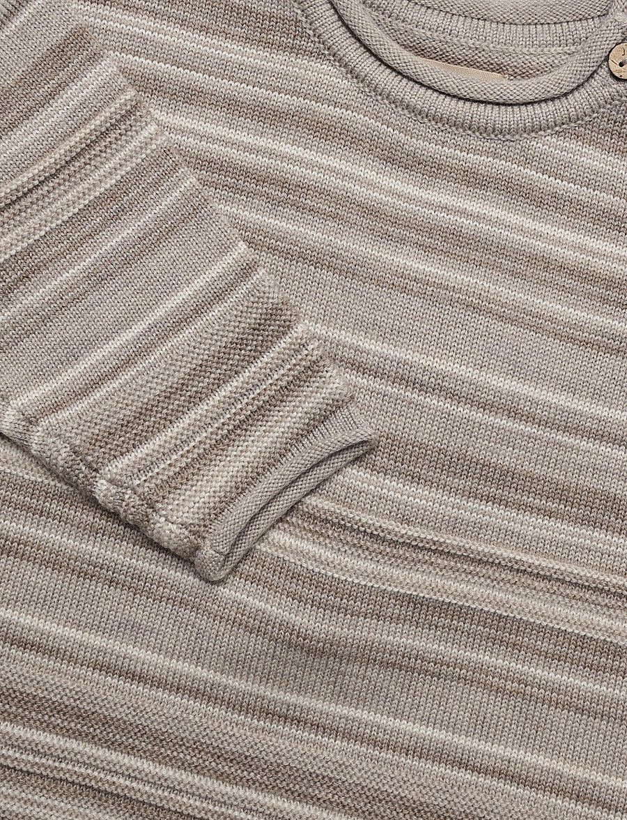 Wheat - Knit Pullover Gunnar - pullover - warm sand stripe - 2
