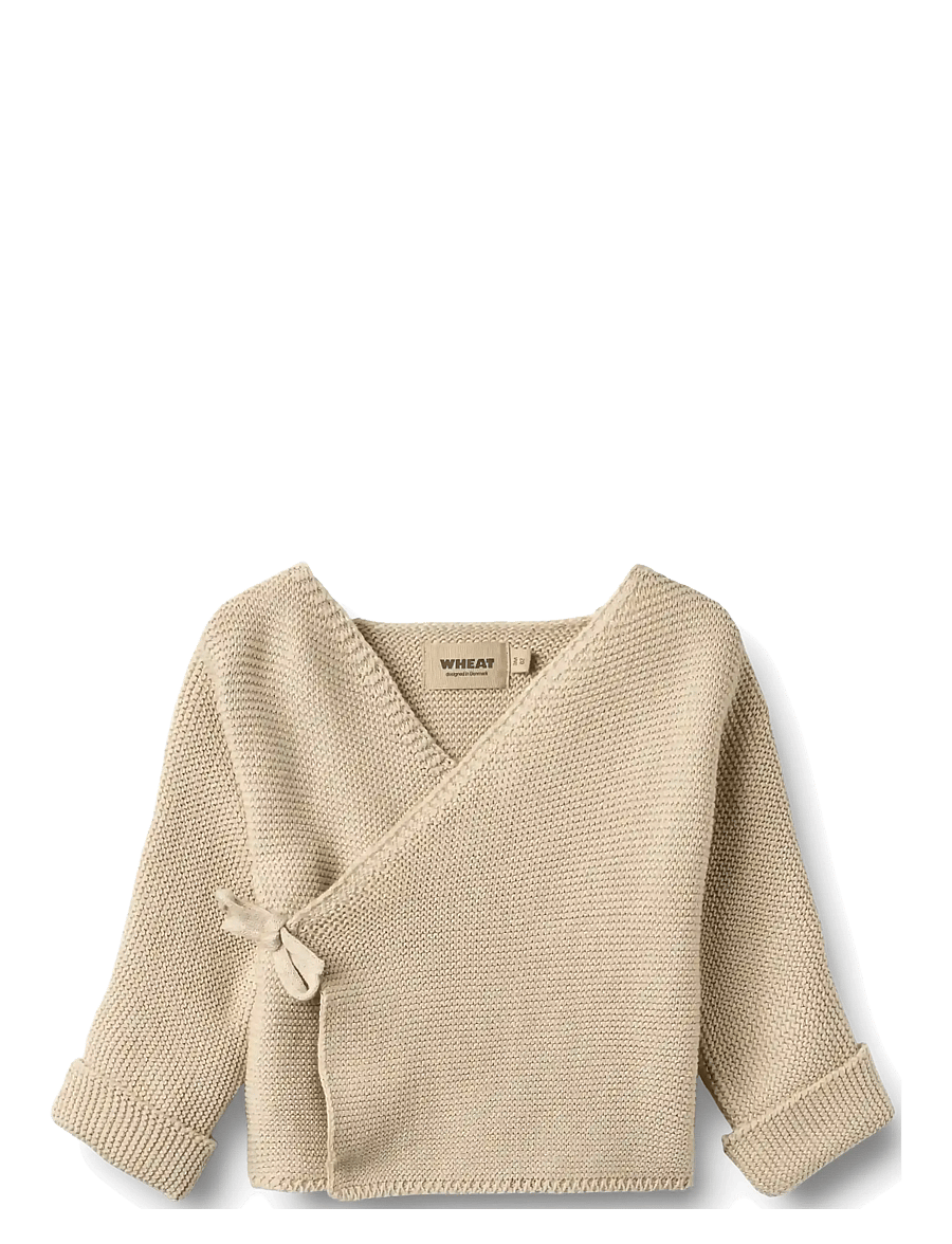 Wheat - Knit Wraparound L/S Siva - kardiganid - offwhite - 1