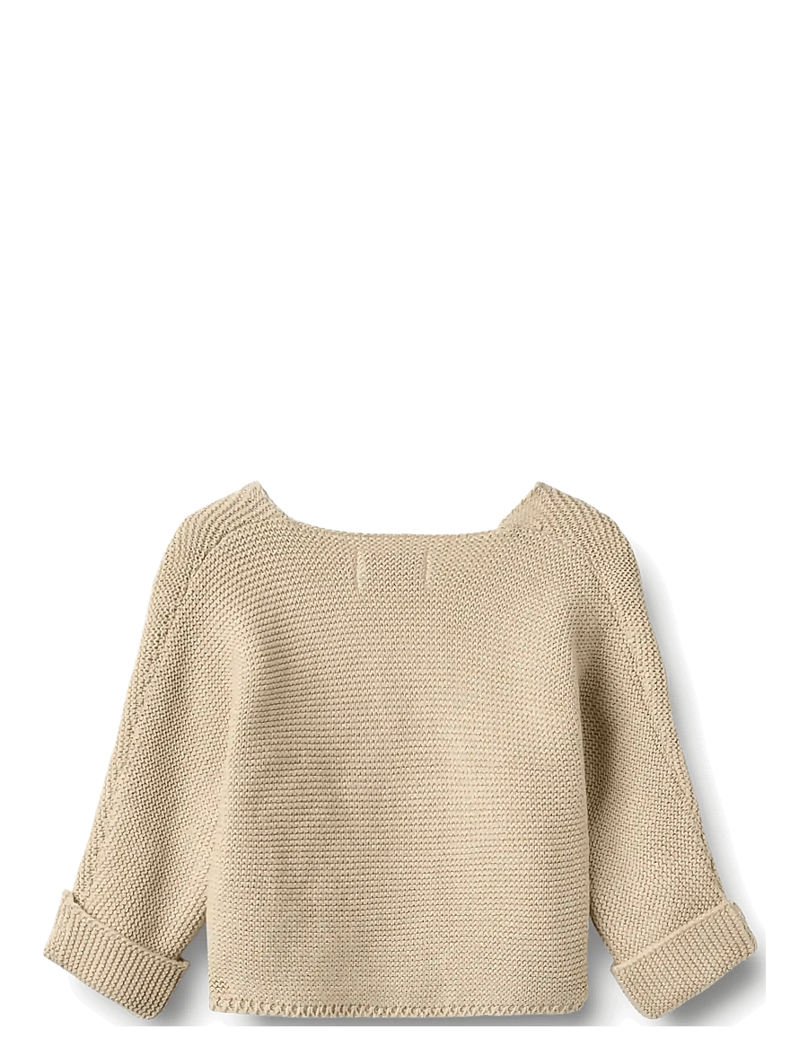 Wheat - Knit Wraparound L/S Siva - kardiganid - offwhite - 2