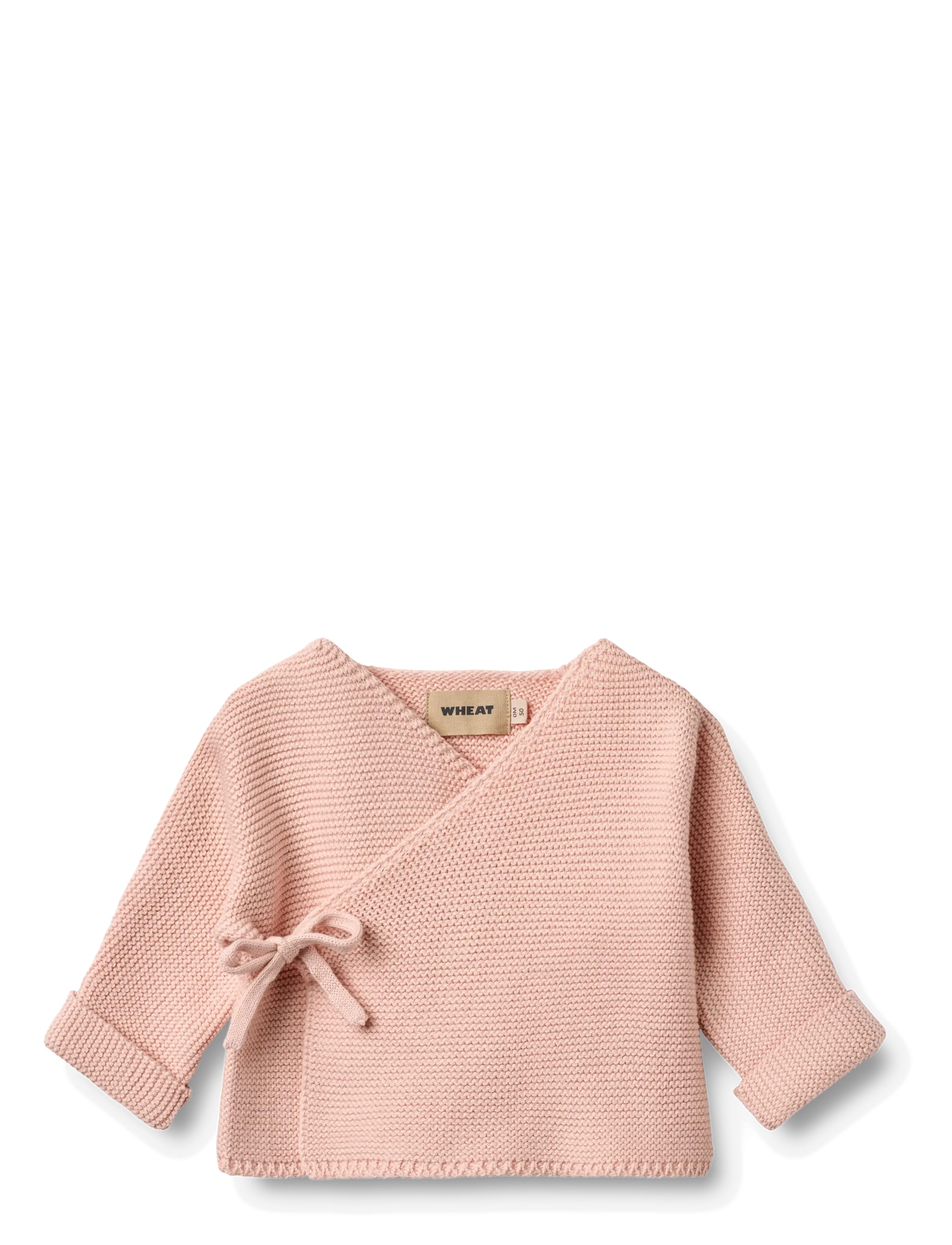 Wheat Knit Wraparound L/S Siva - Stickat - POWDER / pink/rose