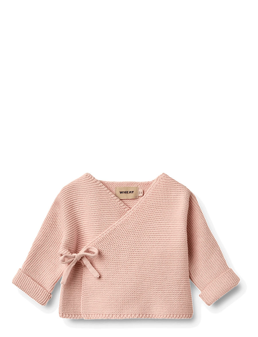 Wheat - Knit Wraparound L/S Siva - koftor - powder - 0
