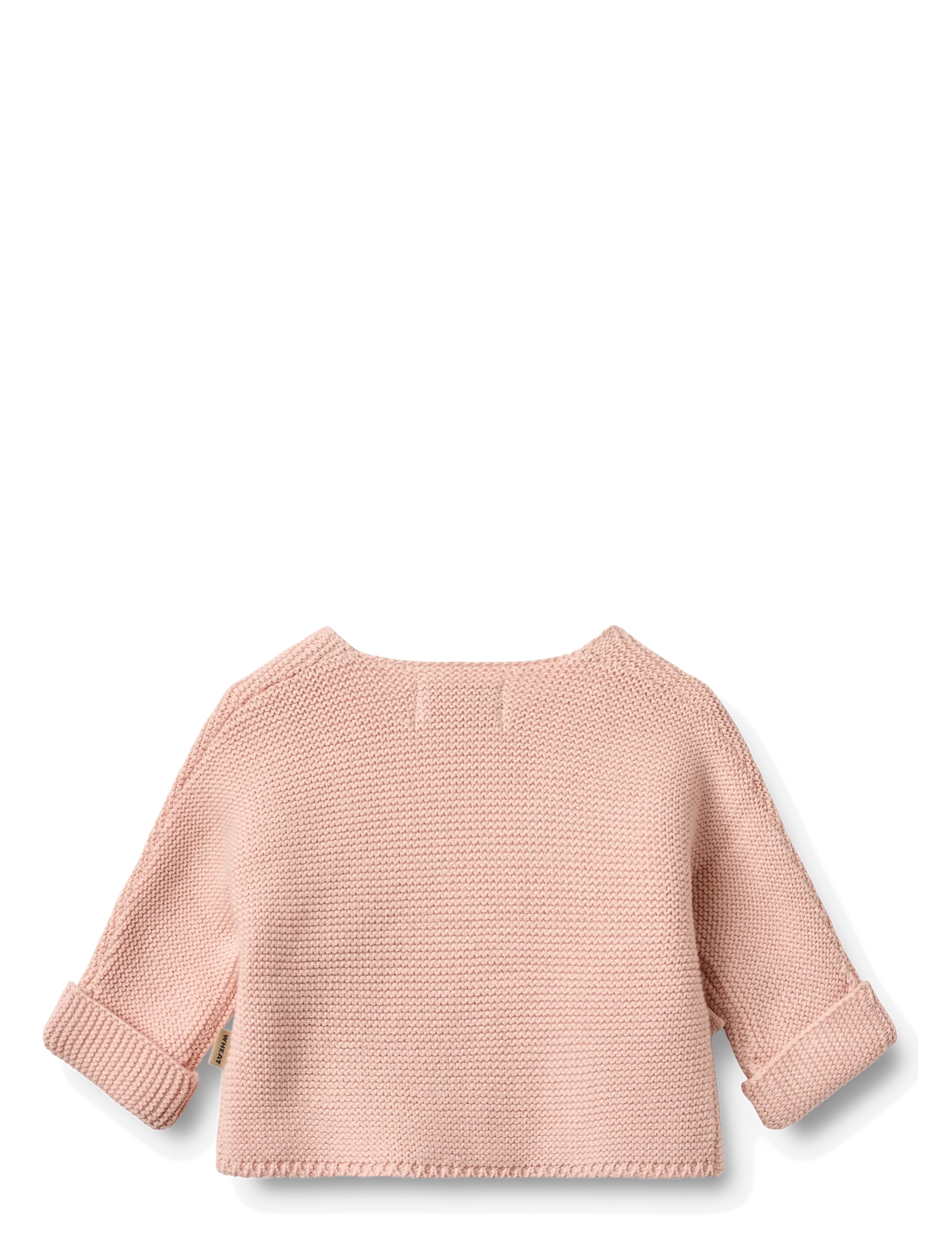 Wheat - Knit Wraparound L/S Siva - cardigans - powder - 1