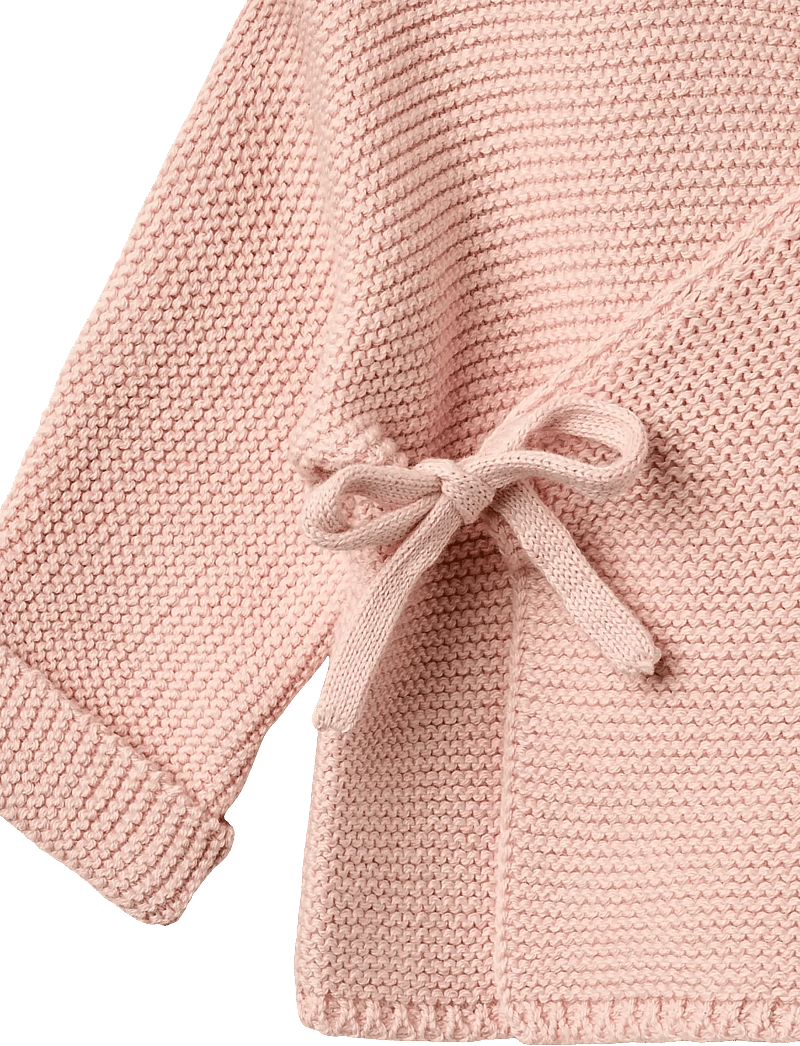 Wheat - Knit Wraparound L/S Siva - cardigans - powder - 2