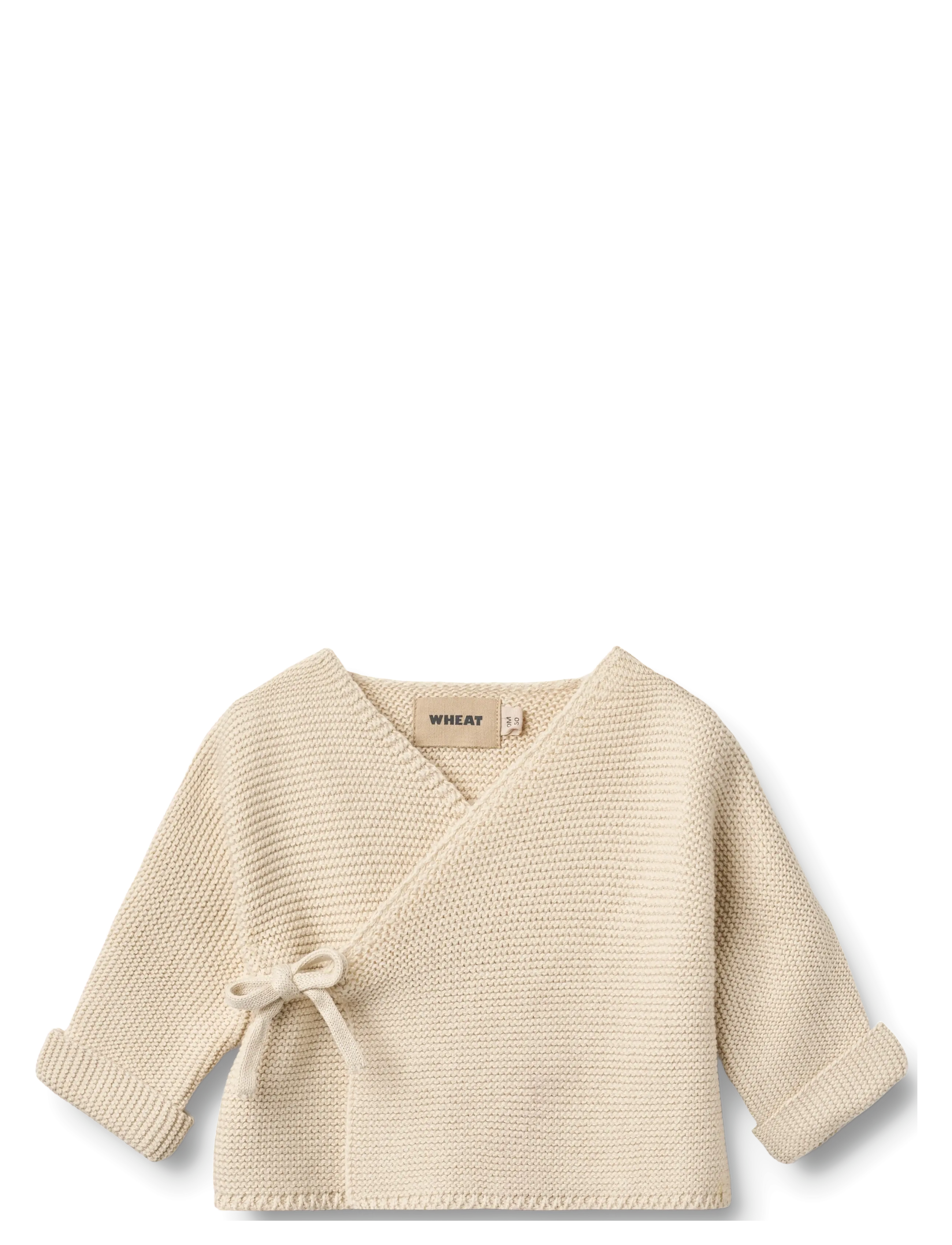 Wheat Knit Wraparound L/S Siva - Överdelar - SANDSHELL / beige