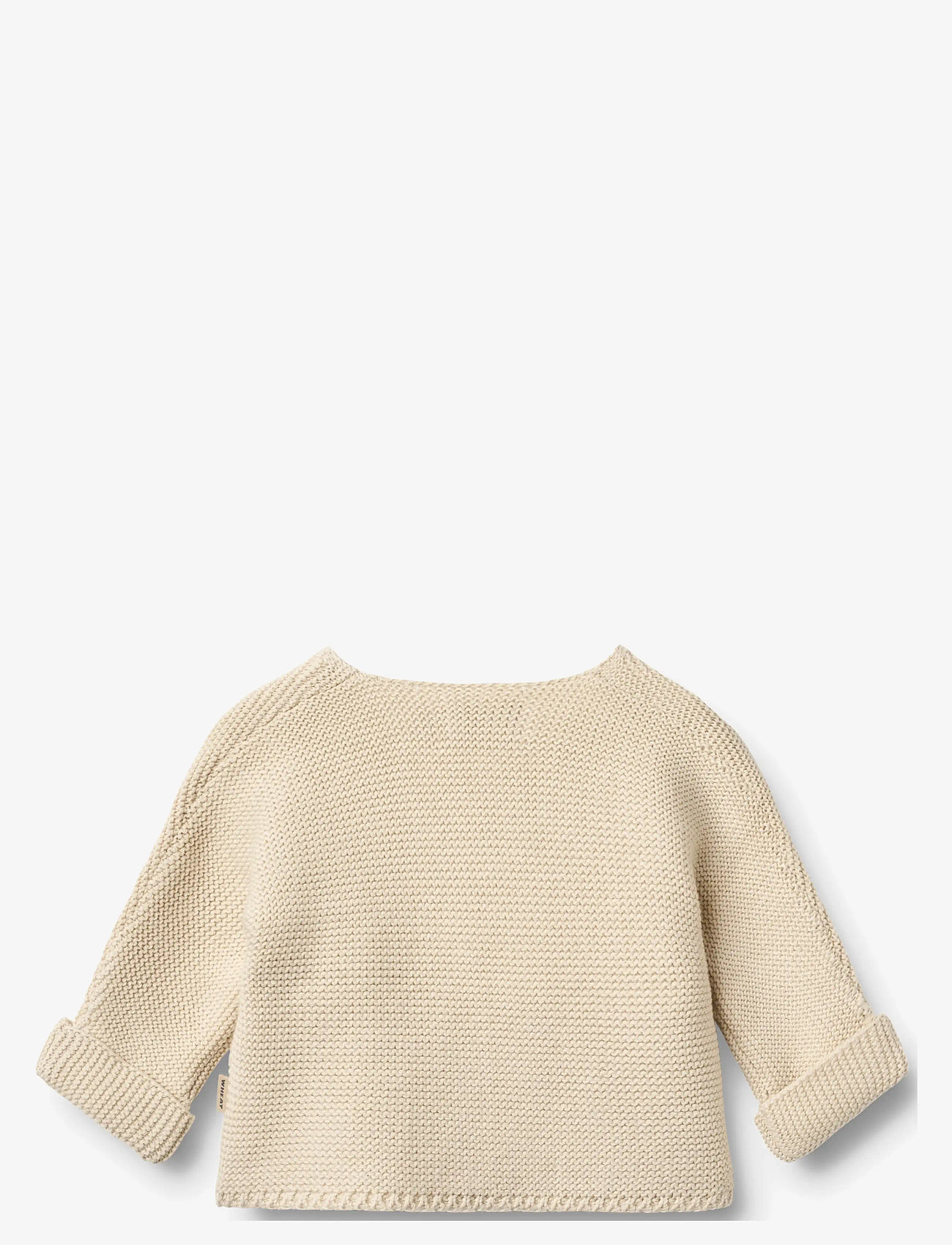 Wheat - Knit Wraparound L/S Siva - cardigans - sandshell - 1