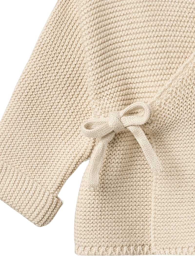 Wheat - Knit Wraparound L/S Siva - cardigans - sandshell - 2