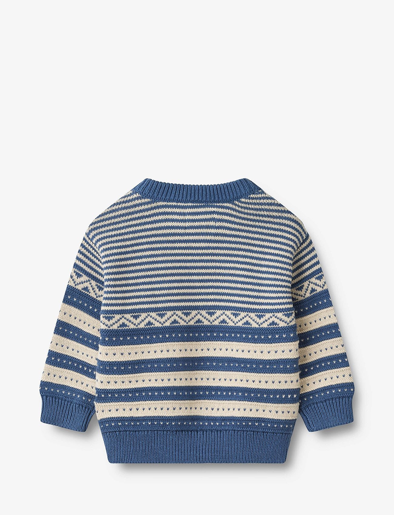 Wheat - Knit Pullover Janus - deep ocean - 1