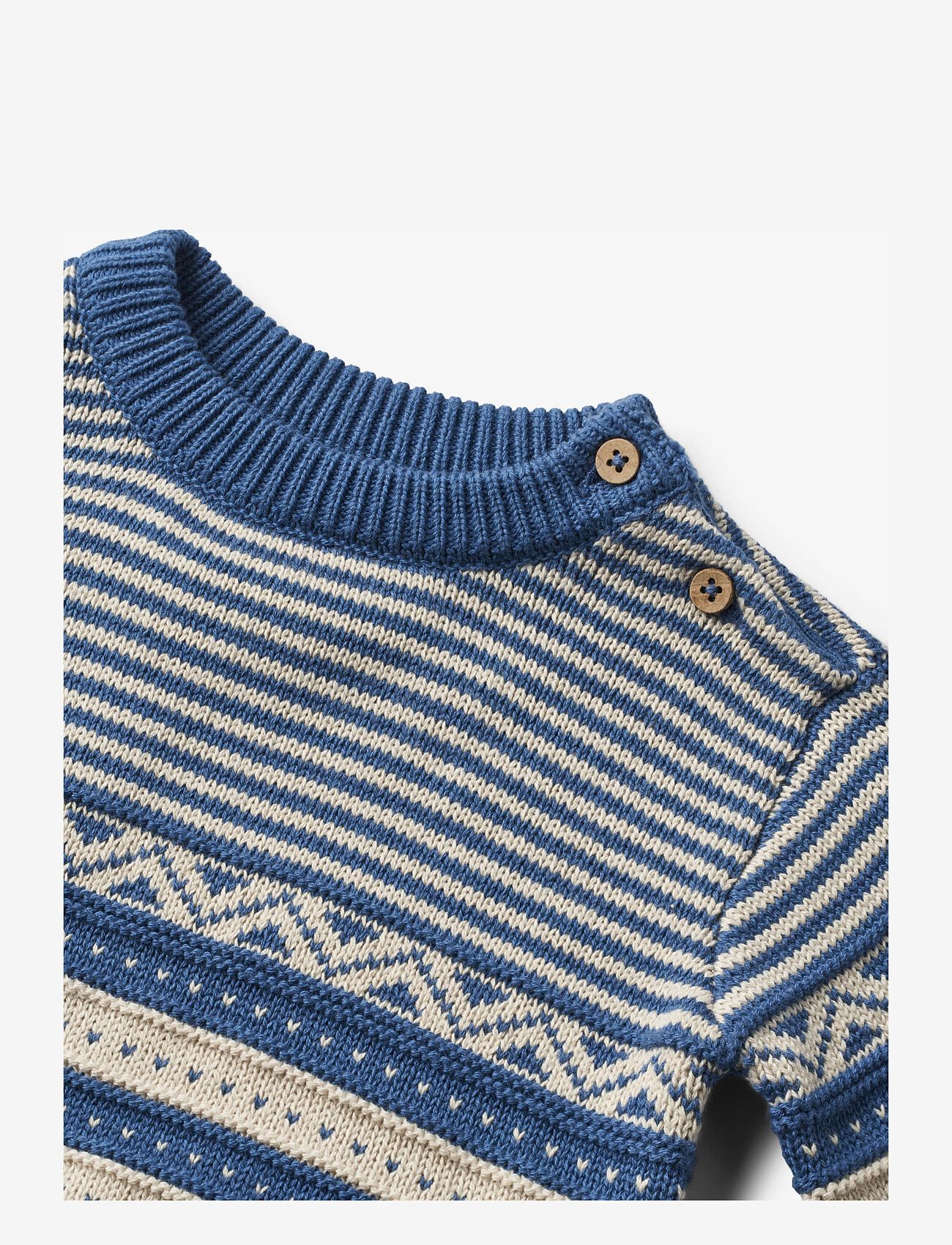 Wheat - Knit Pullover Janus - deep ocean - 2