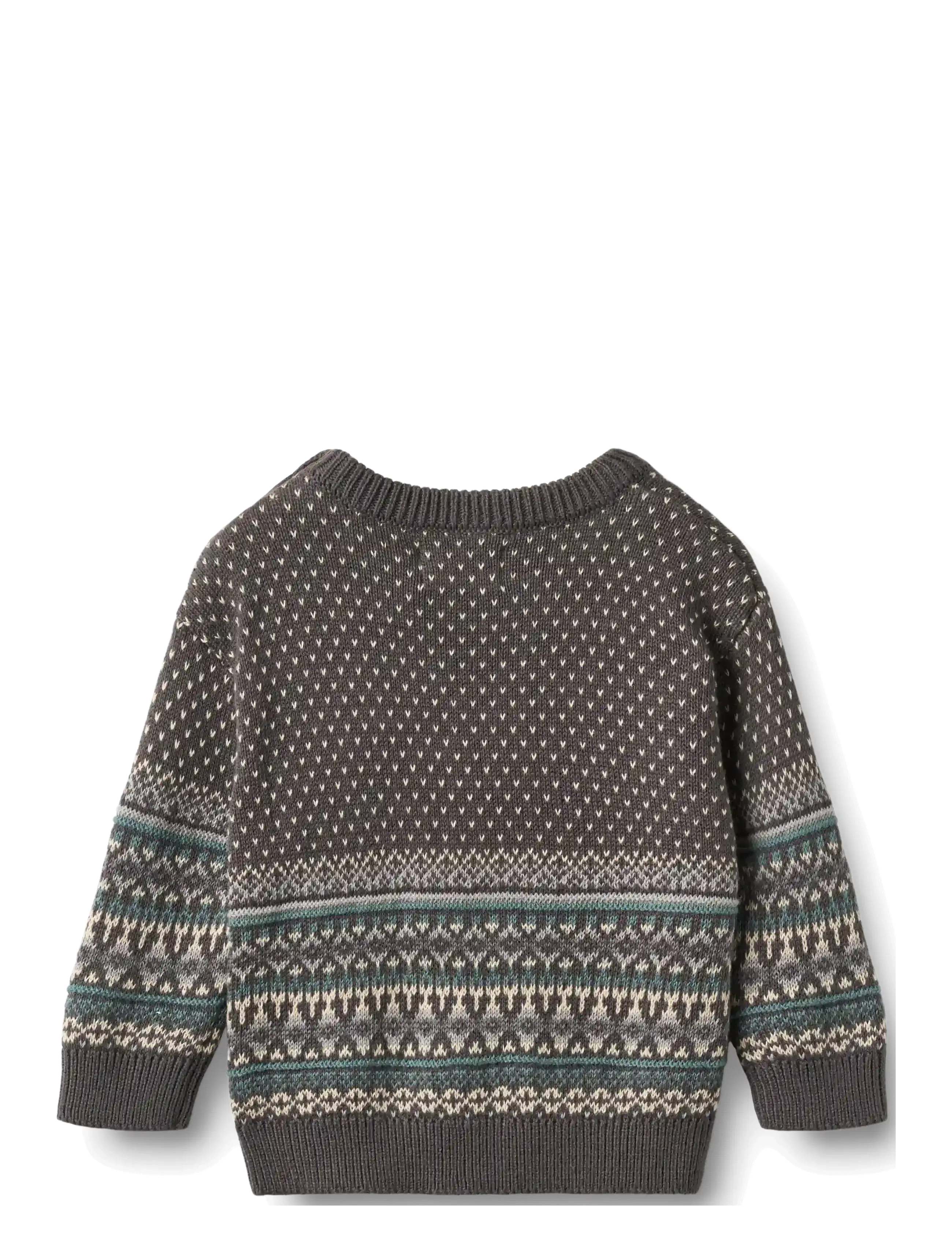 Wheat - Jacquard Pullover Julius - trøjer - dark charcoal - 1