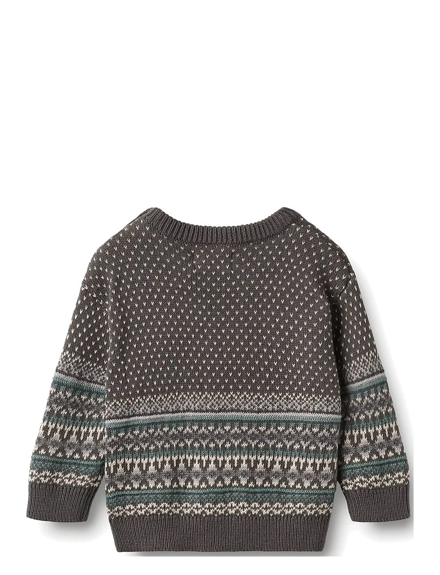 Wheat - Jacquard Pullover Julius - pullover - dark charcoal - 1