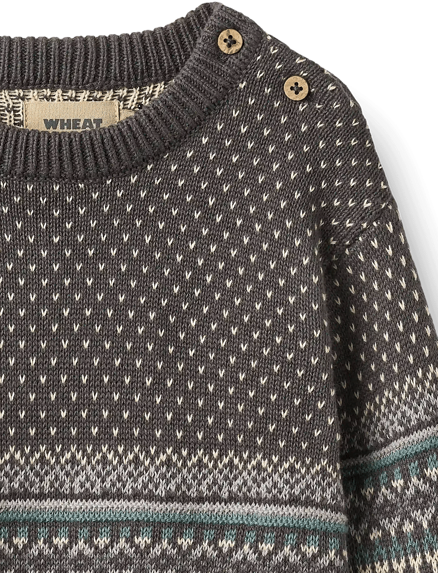 Wheat - Jacquard Pullover Julius - pullover - dark charcoal - 2