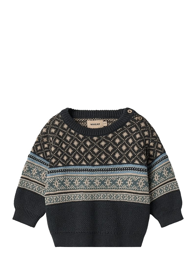 Wheat - Jacquard Pullover Julius - džemprid - navy - 0