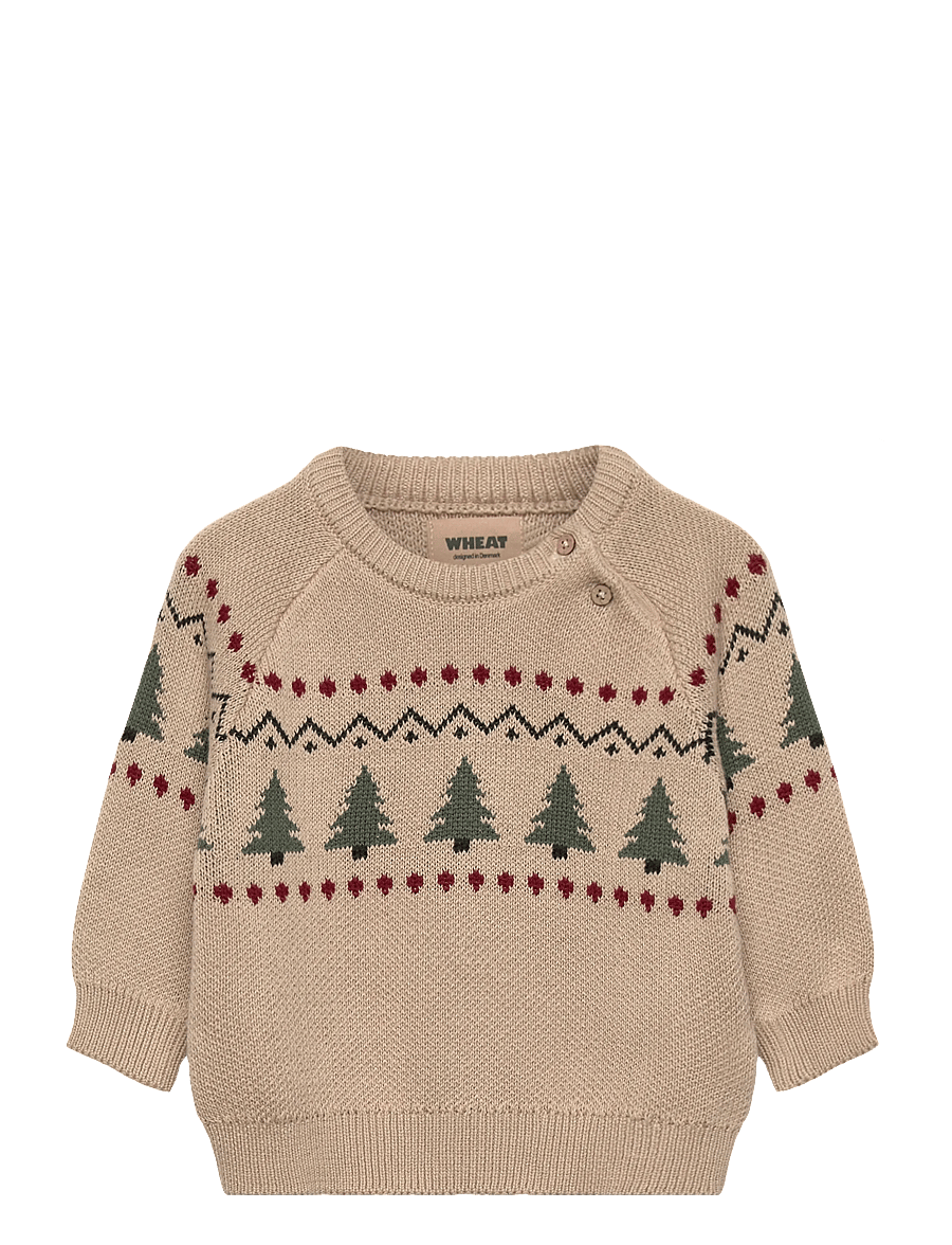 Wheat - Jacquard Pullover Balou - pullover - warm sand - 0
