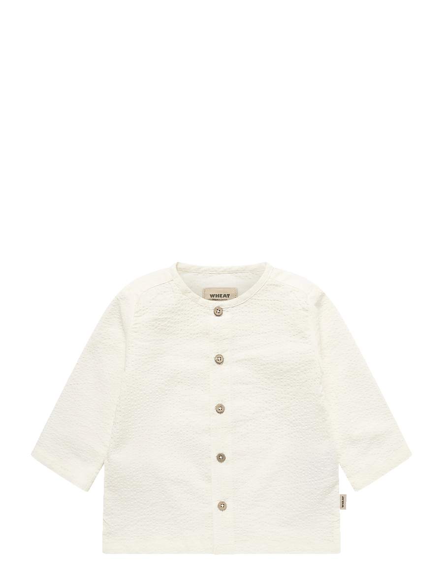 Wheat - Shirt Shelby - langærmede skjorter - ivory - 0
