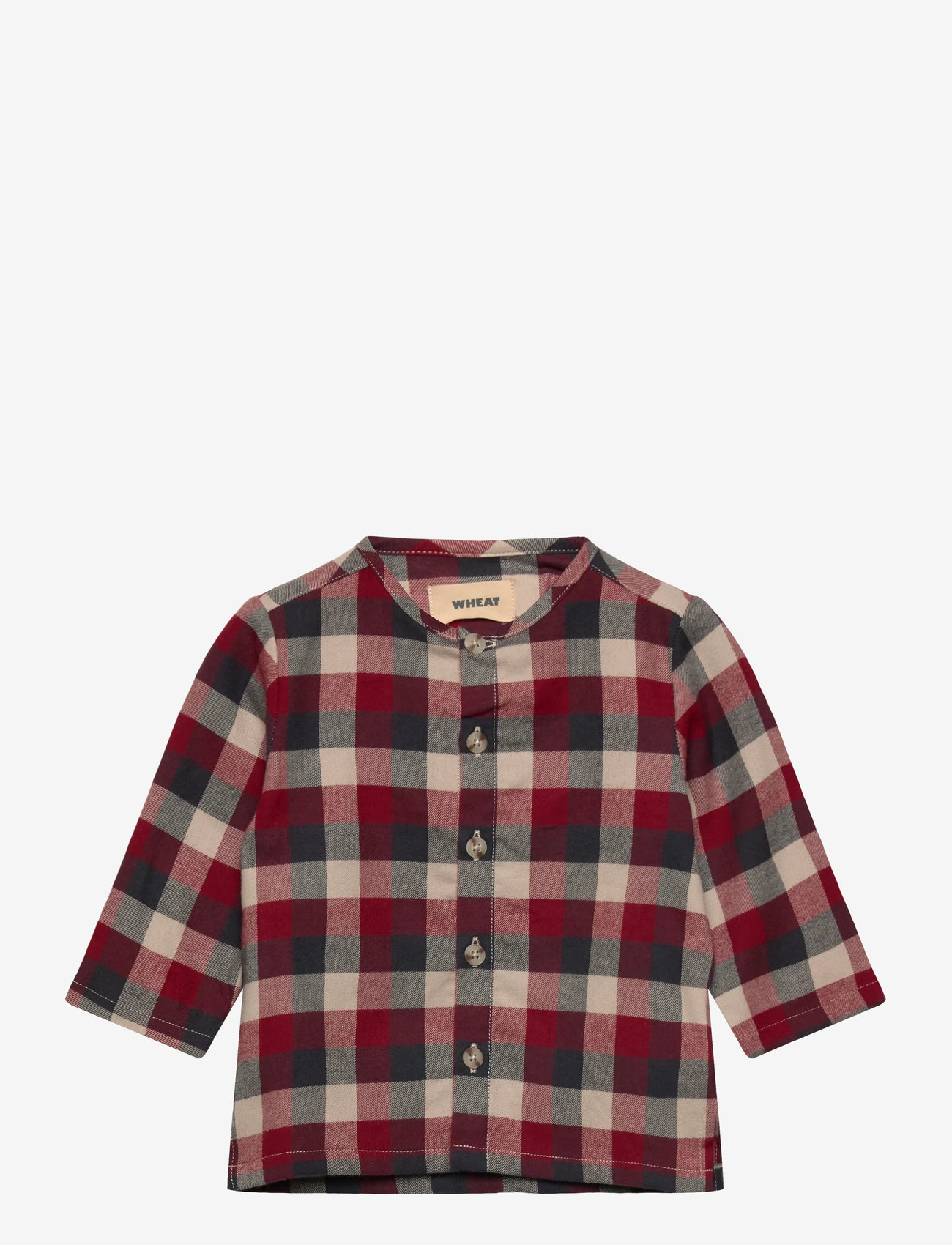 Wheat - Shirt Shelby - långärmade skjortor - red blue check - 0