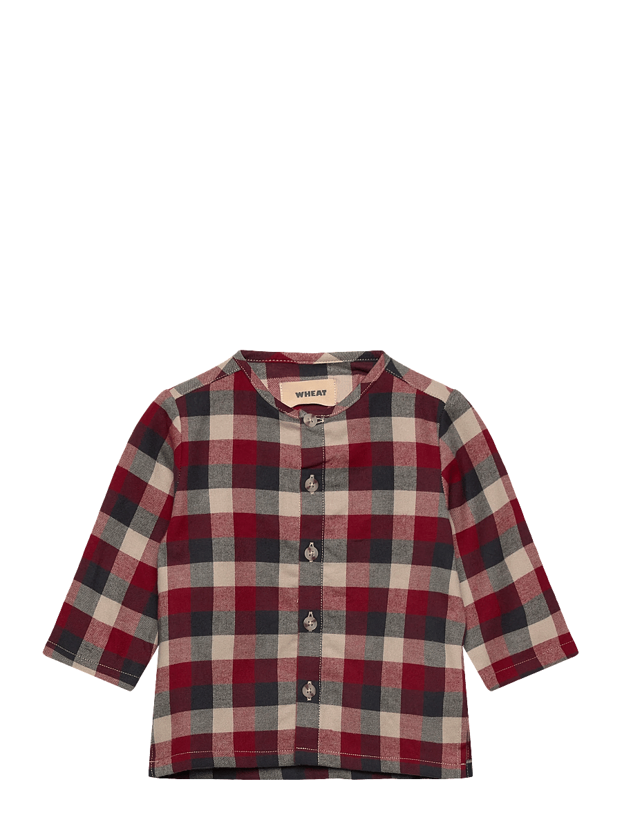 Wheat - Shirt Shelby - pikkade varrukatega särgid - red blue check - 0