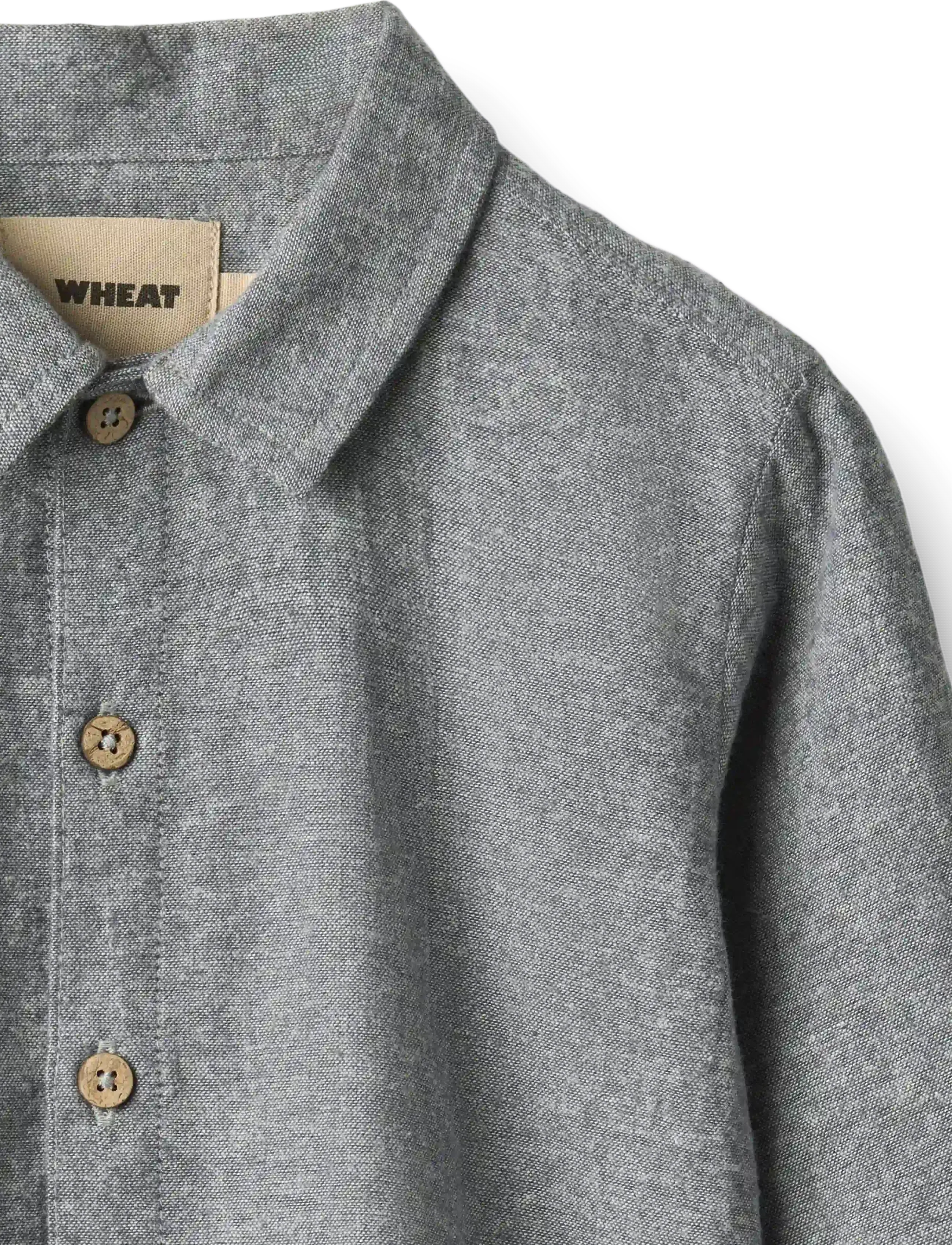 Wheat - Shirt L/S Oscar - dark blue chambray - 2