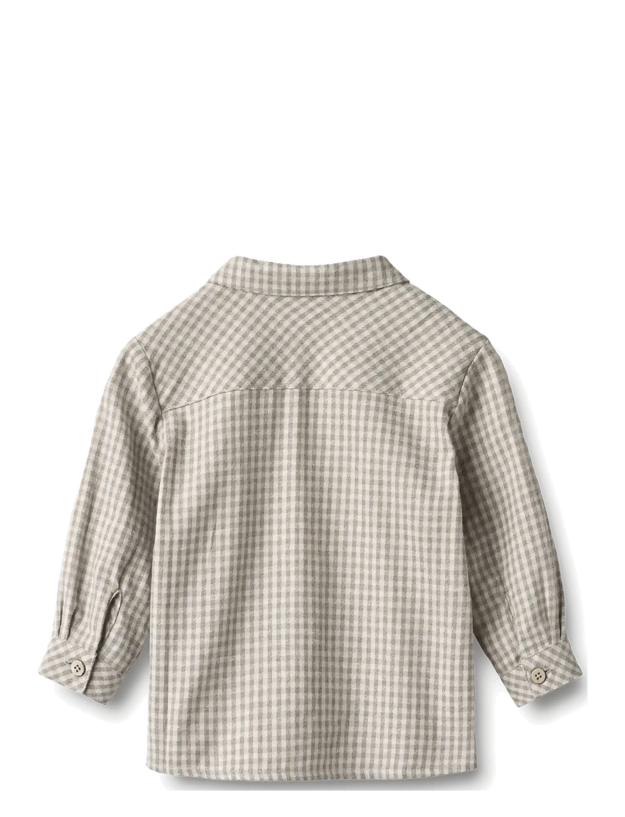 Wheat - Shirt L/S Oscar - langärmlige hemden - greybrown check - 1
